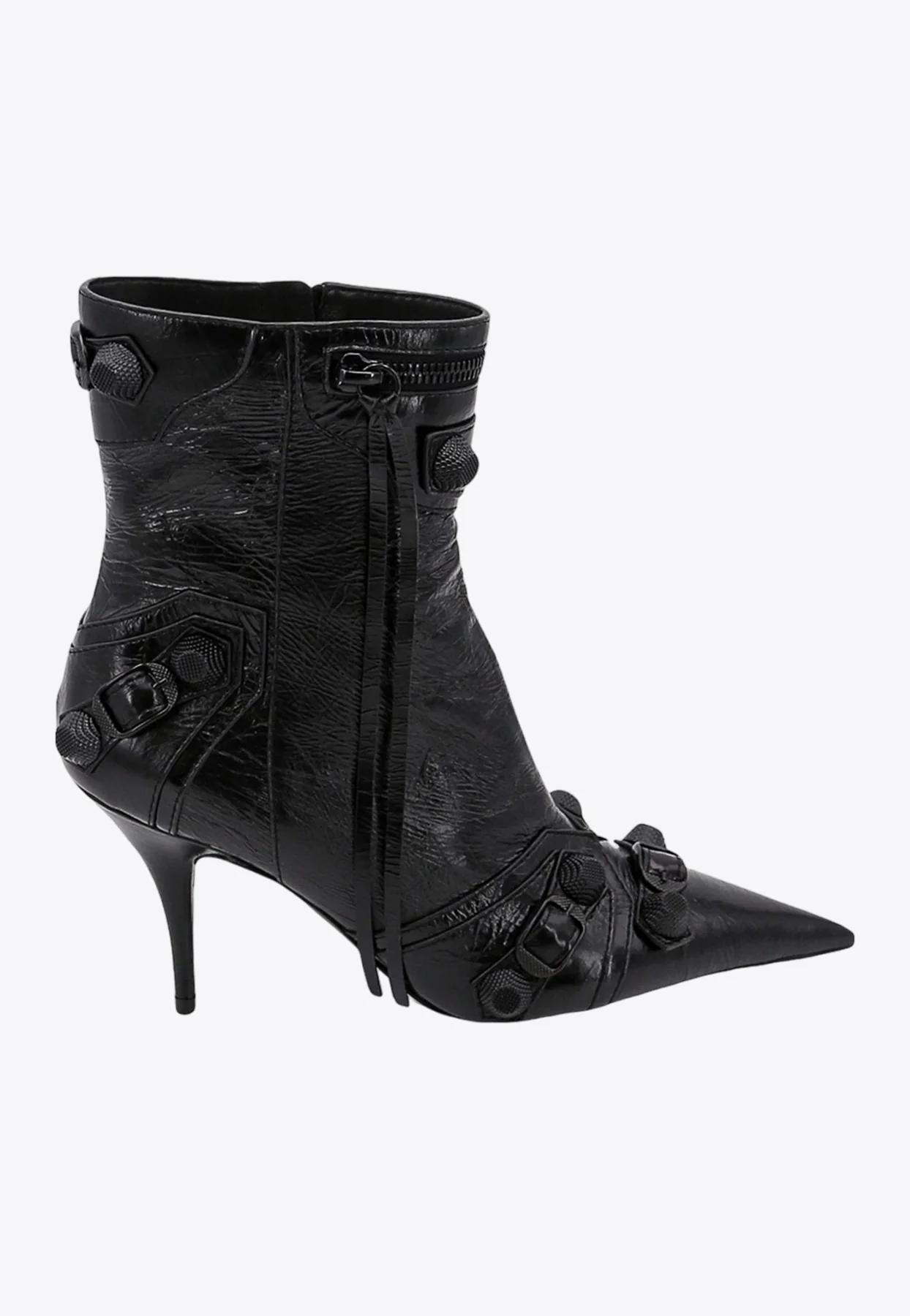 Balenciaga Cagole 90 Leather Ankle Boots