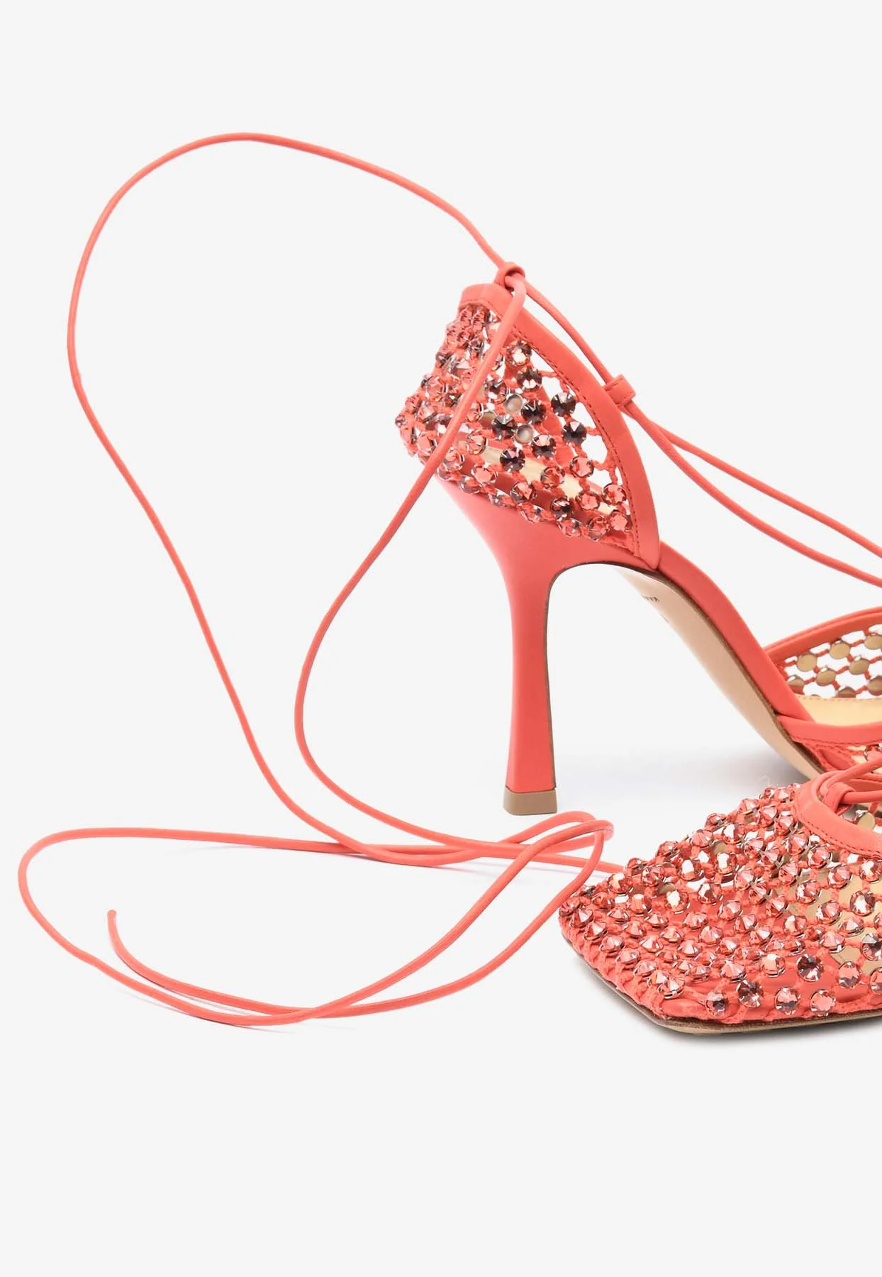 Bottega Veneta Sparkle Stretch 90 Crystal-Embellished Mesh Sandals