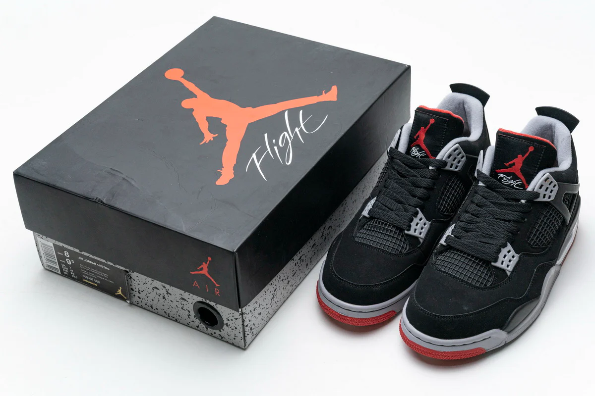 Réplica AIR JORDAN 4 retro “bred” Sneaker