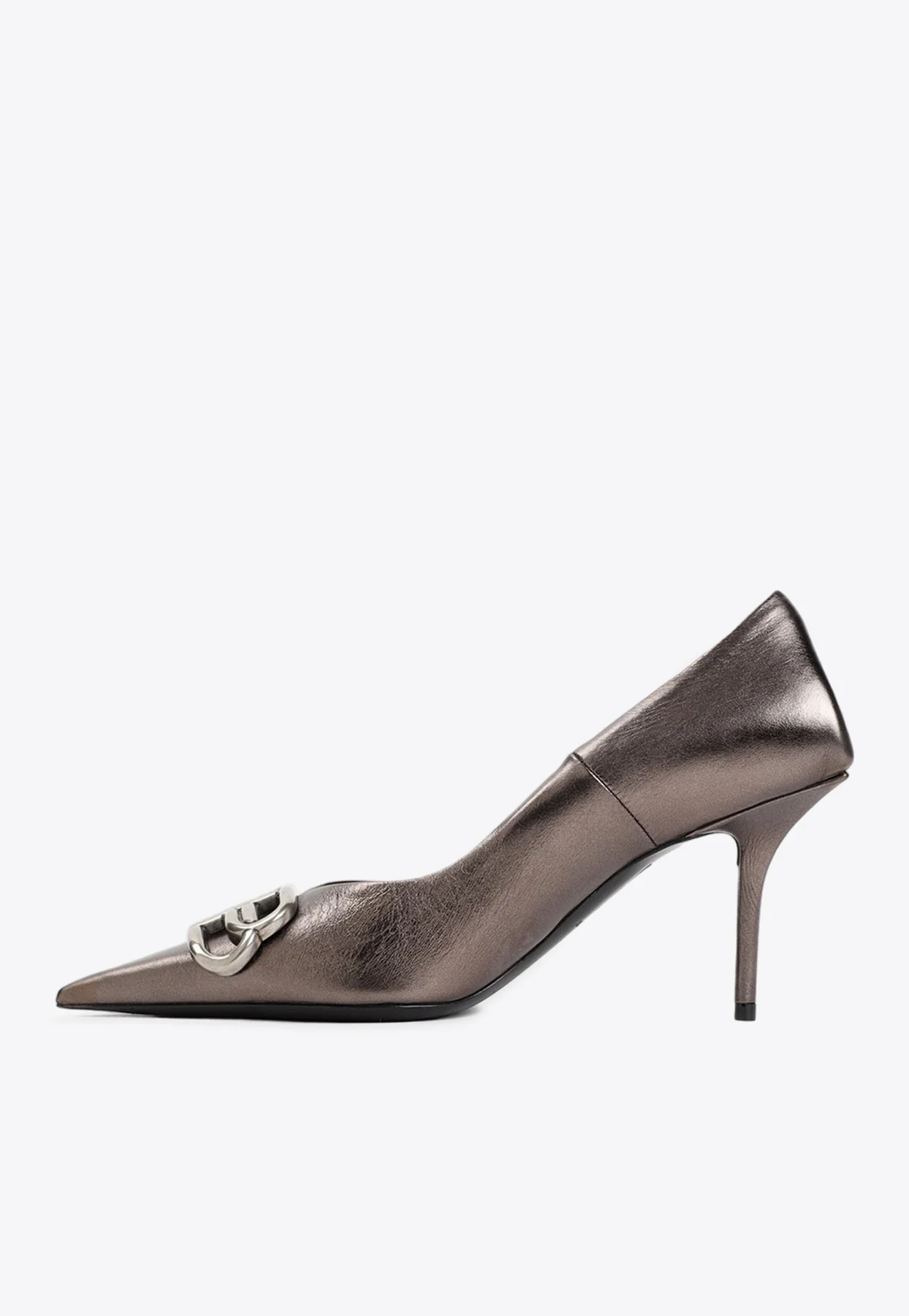 Balenciaga Knife 80 Metallic Leather Pumps
