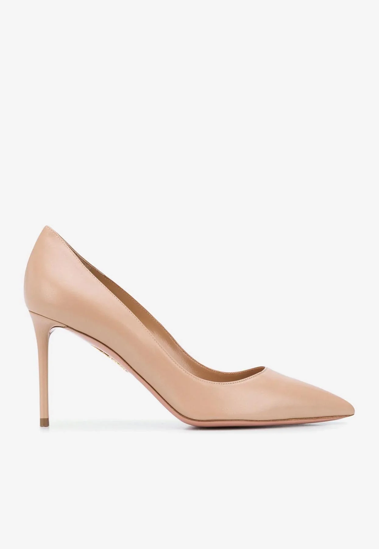 Aquazzura Purist 85 Pointed-Toe Leather Pumps Women Shoes