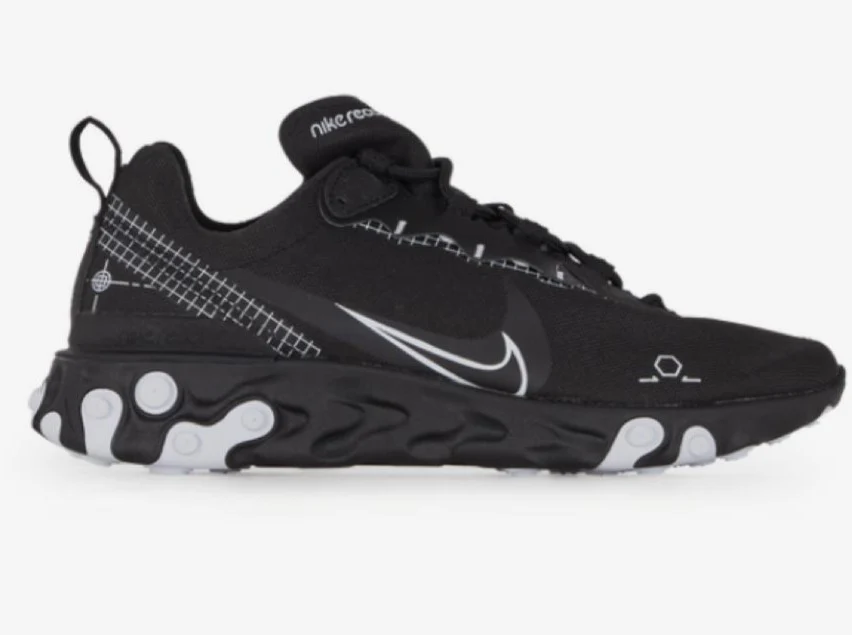 Réplica REACT ELEMENT 55 BLACK Nike Sneaker