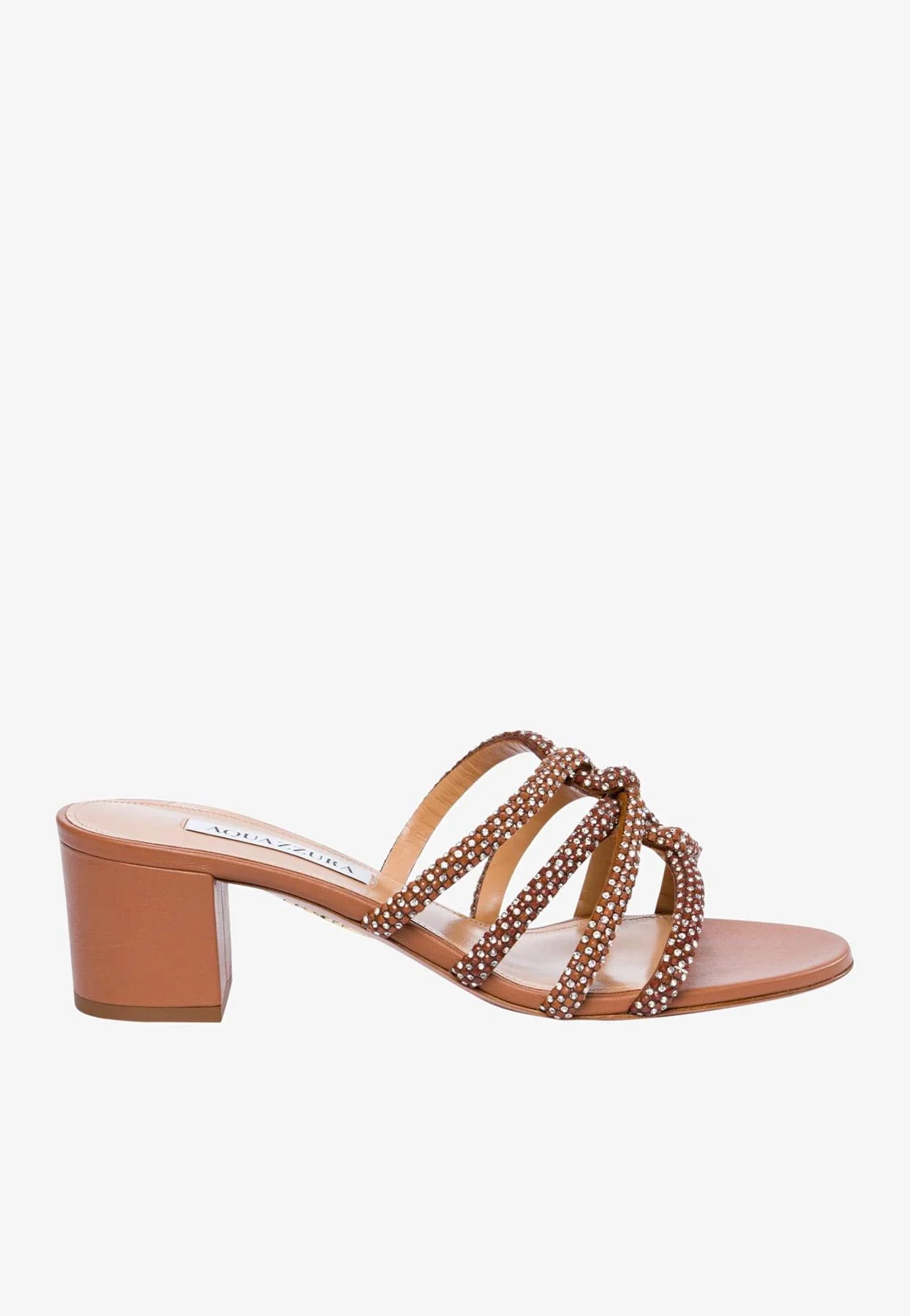 Aquazzura Moondust 50 Crystal Embellished Sandals Women Shoes