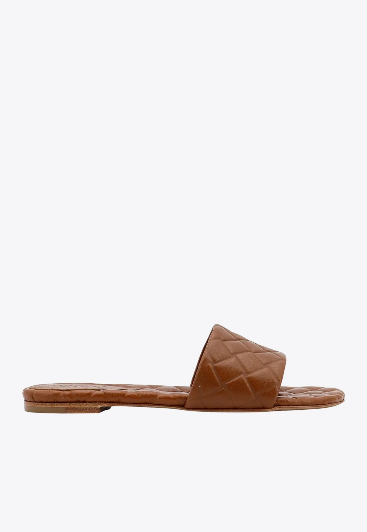 Bottega Veneta Amy Intreccio Leather Flat Sandals