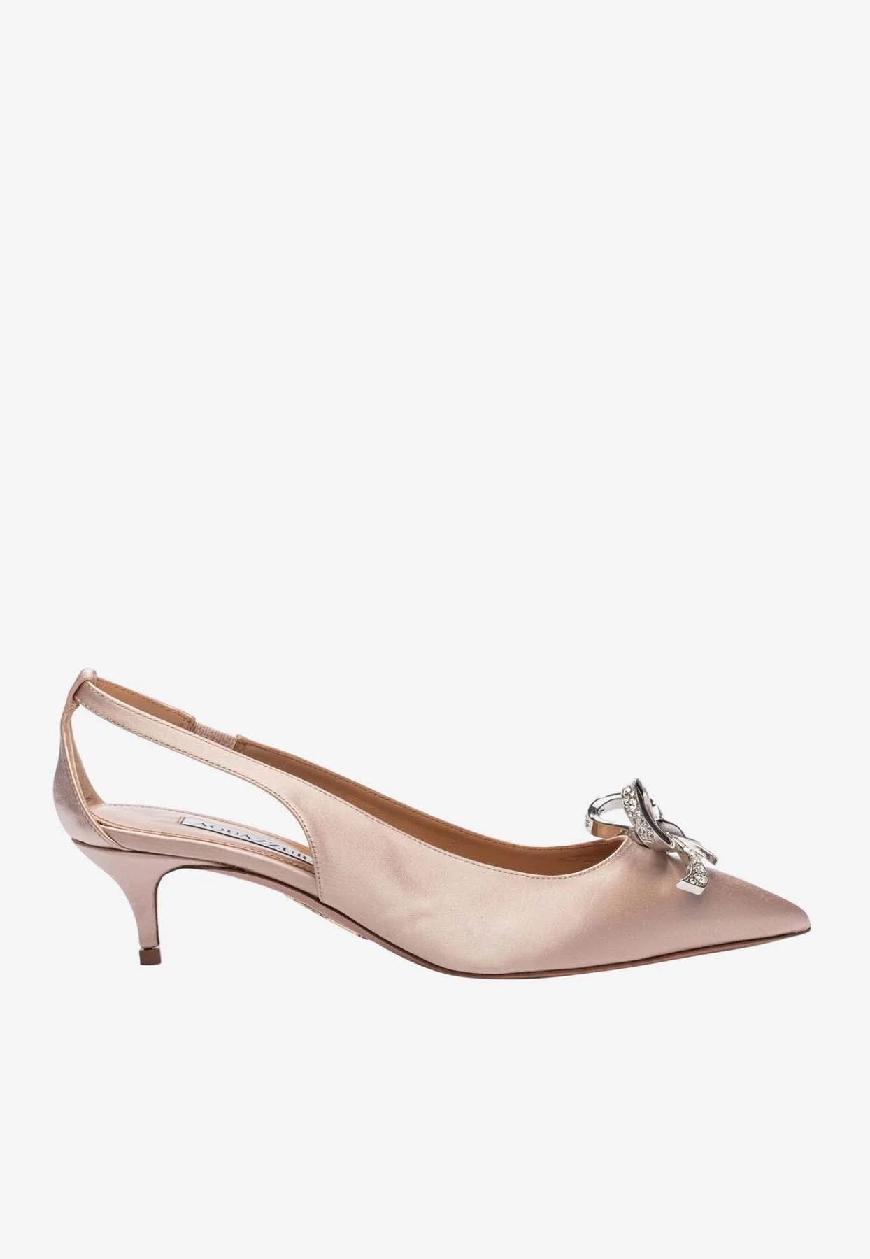 Aquazzura Babe 45 Satin Pumps Women Shoes