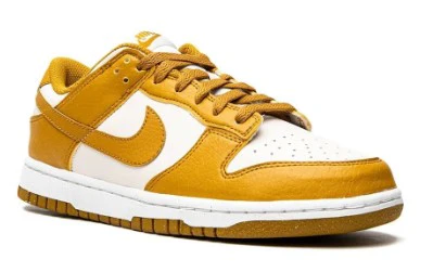 Replica DUNK LOW Gold and White Nike Sneaker