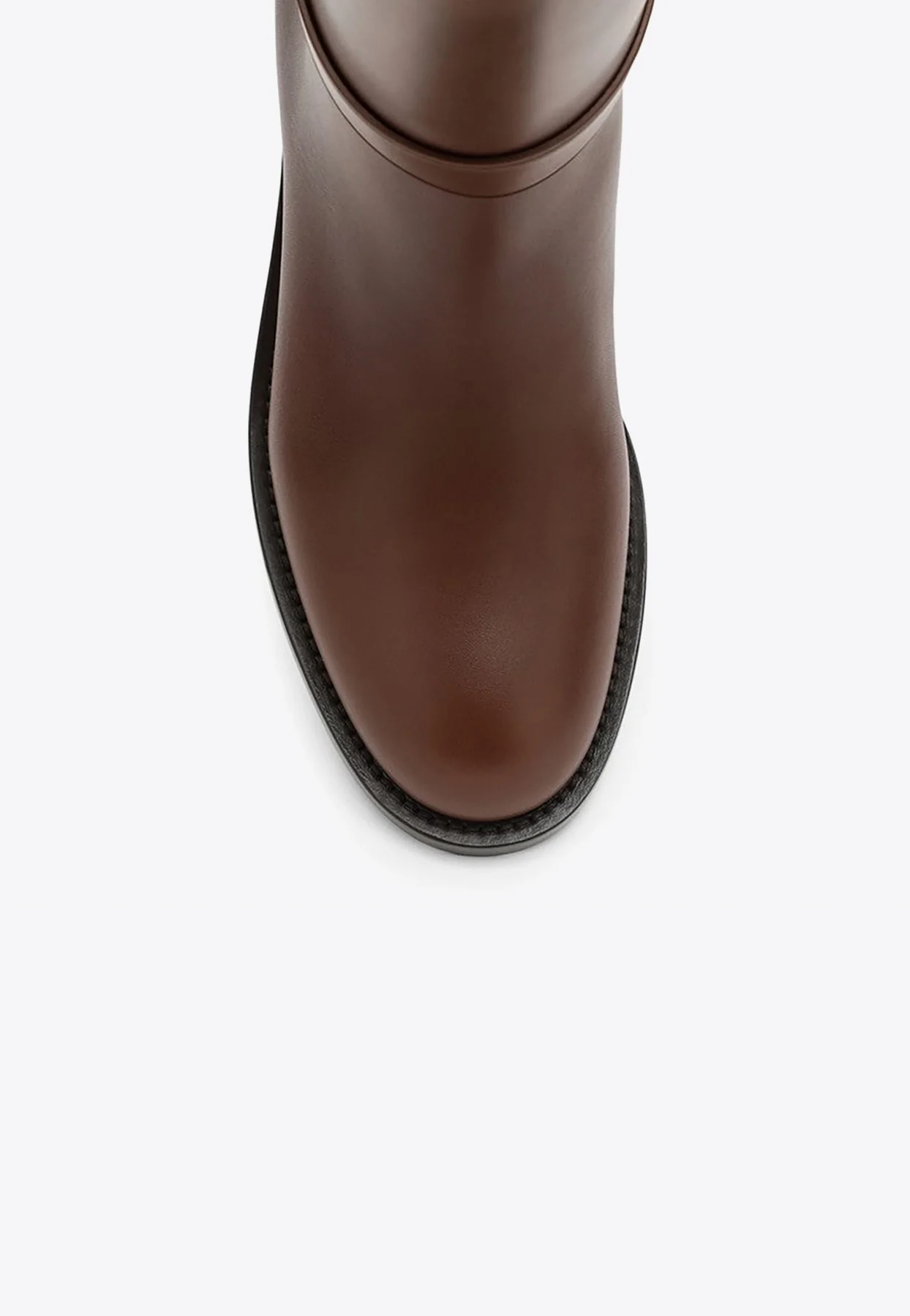 Burberry Buckle Embellished Leather Boots