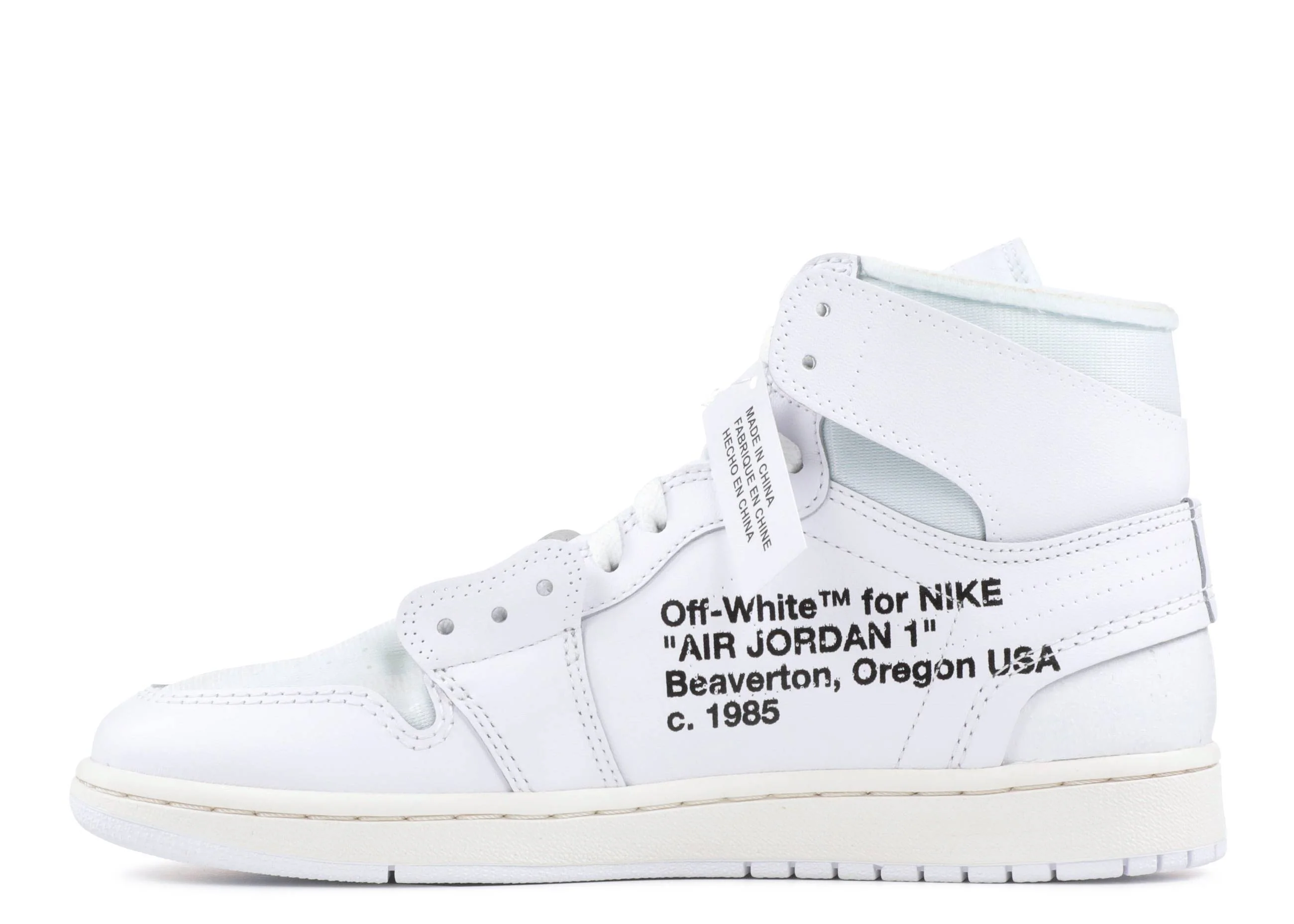 Réplica AIR JORDAN 1 X OFF WHITE RETRO HIGH OG 2018 WHITE Nike Sneaker