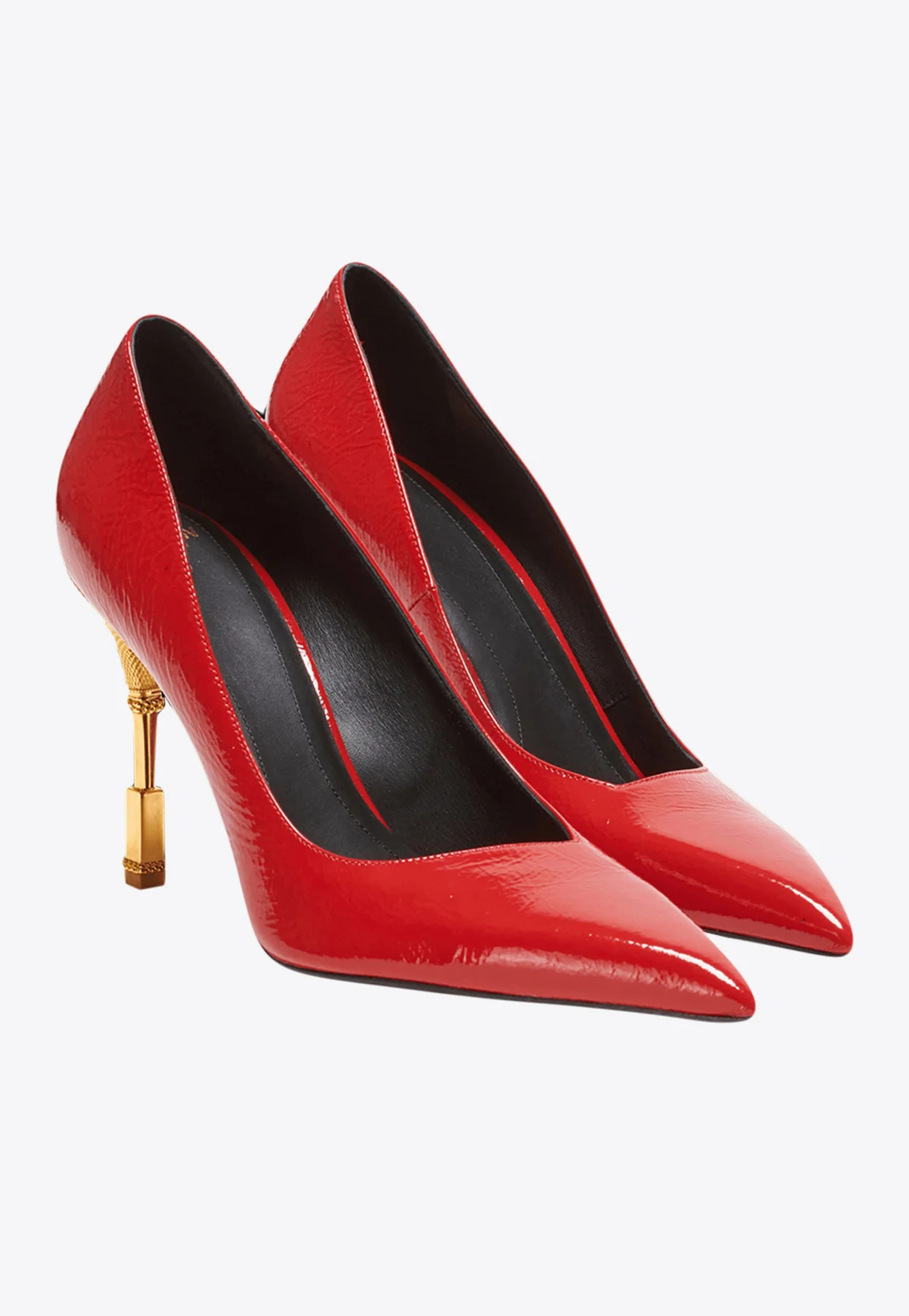 Balmain Moneta 95 Patent Leather Courts