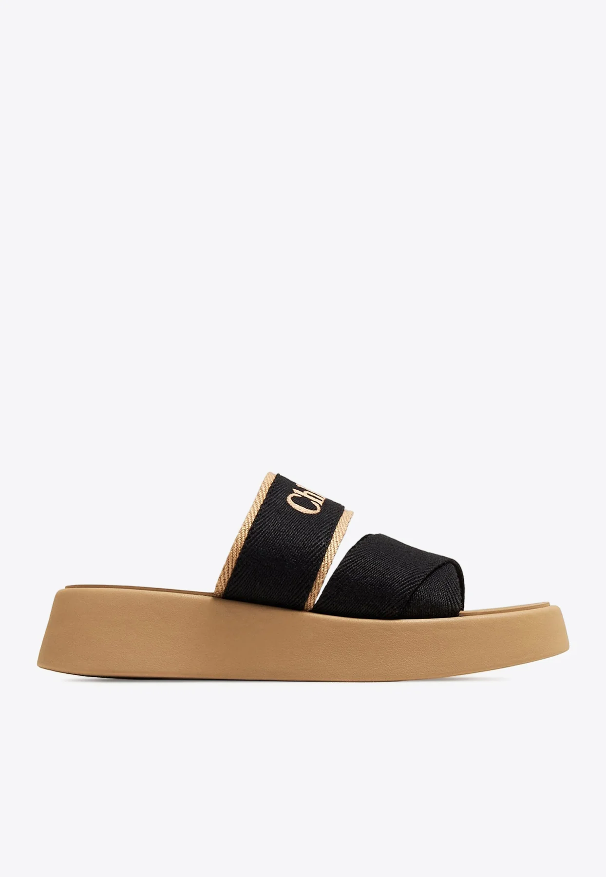 Chloe Mila Logo Flatform Sandals