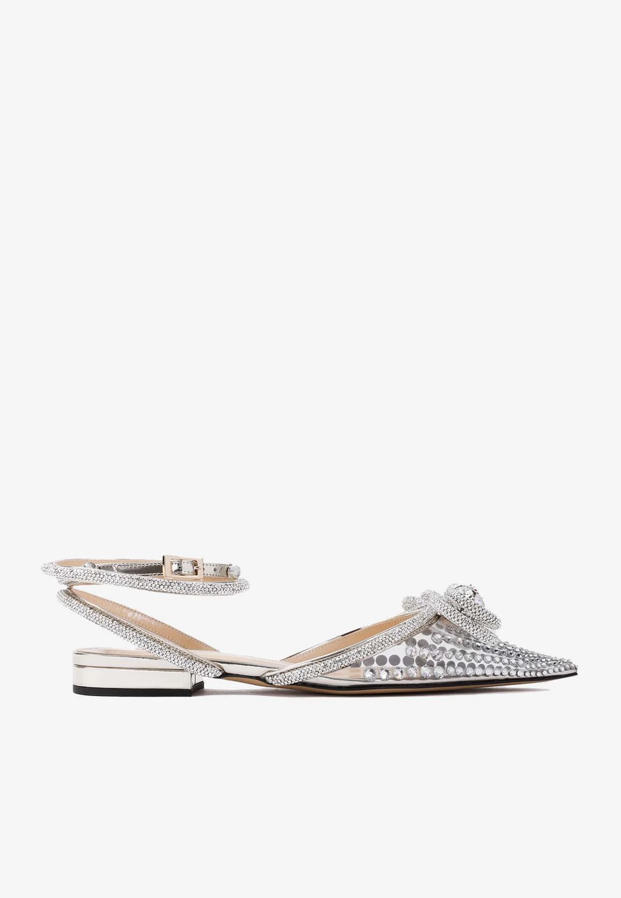 Mach and Mach Double Bow Crystal-Embellished Flats