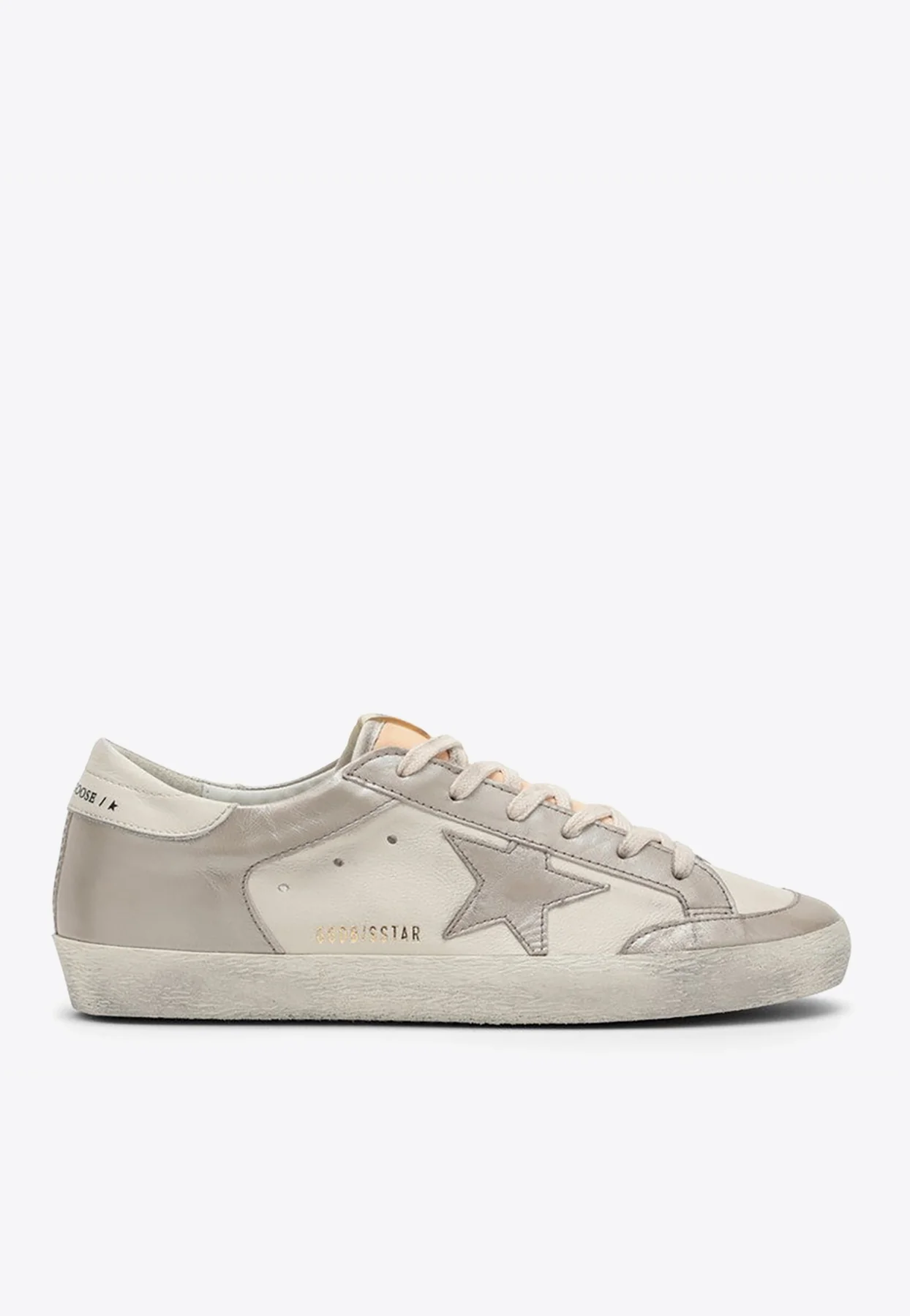 Golden Goose GGDB Super-Star Leather Sneakers with Laminated Star Women Men