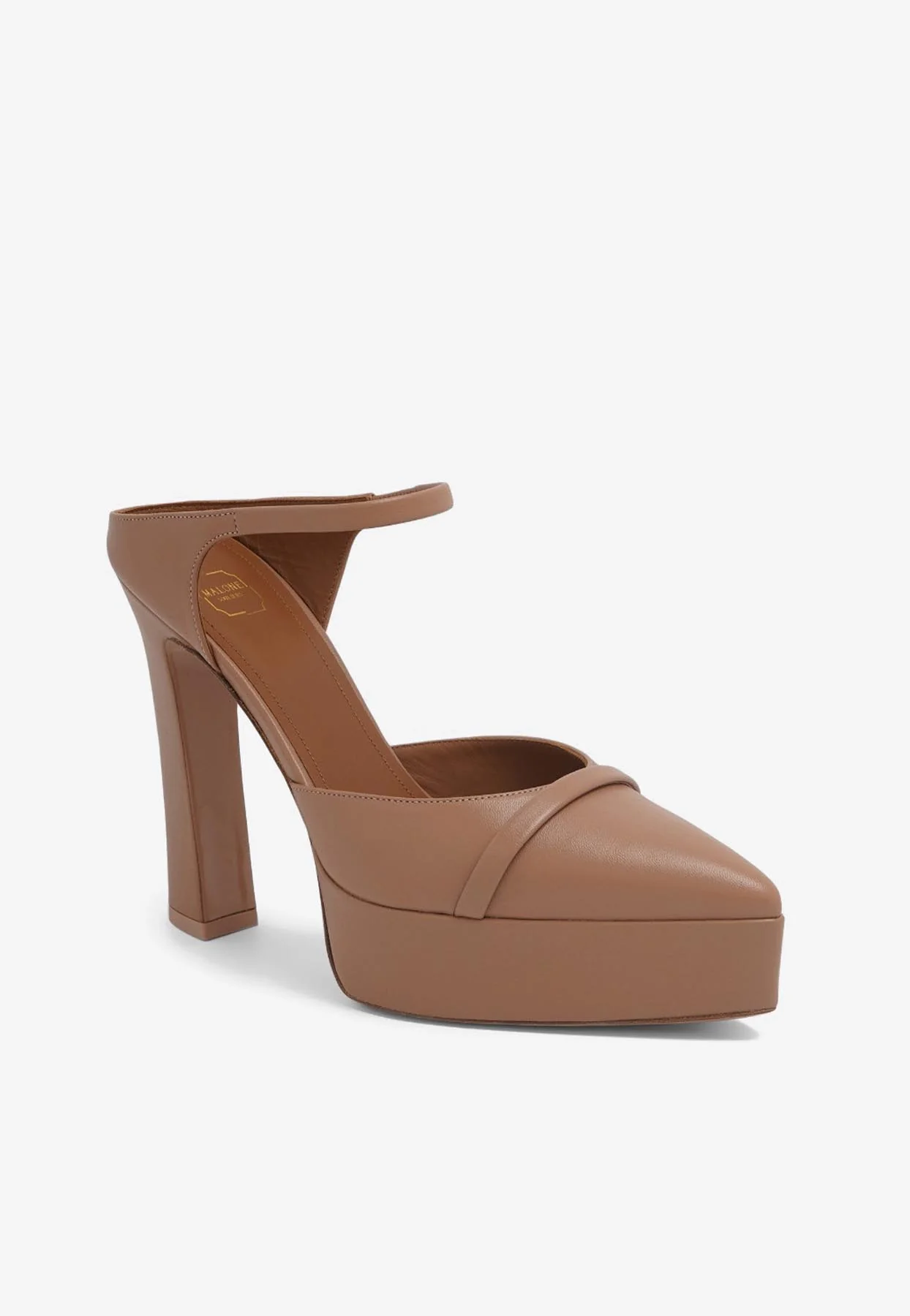 Malone Souliers Uma 125 Leather Platform Mules