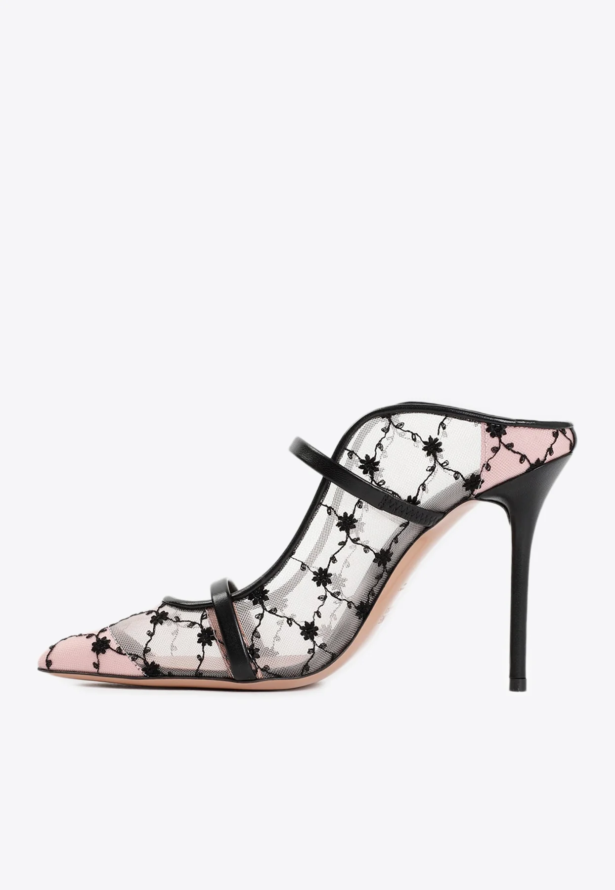 Malone Souliers Maureen 100 Floral Mesh Mules
