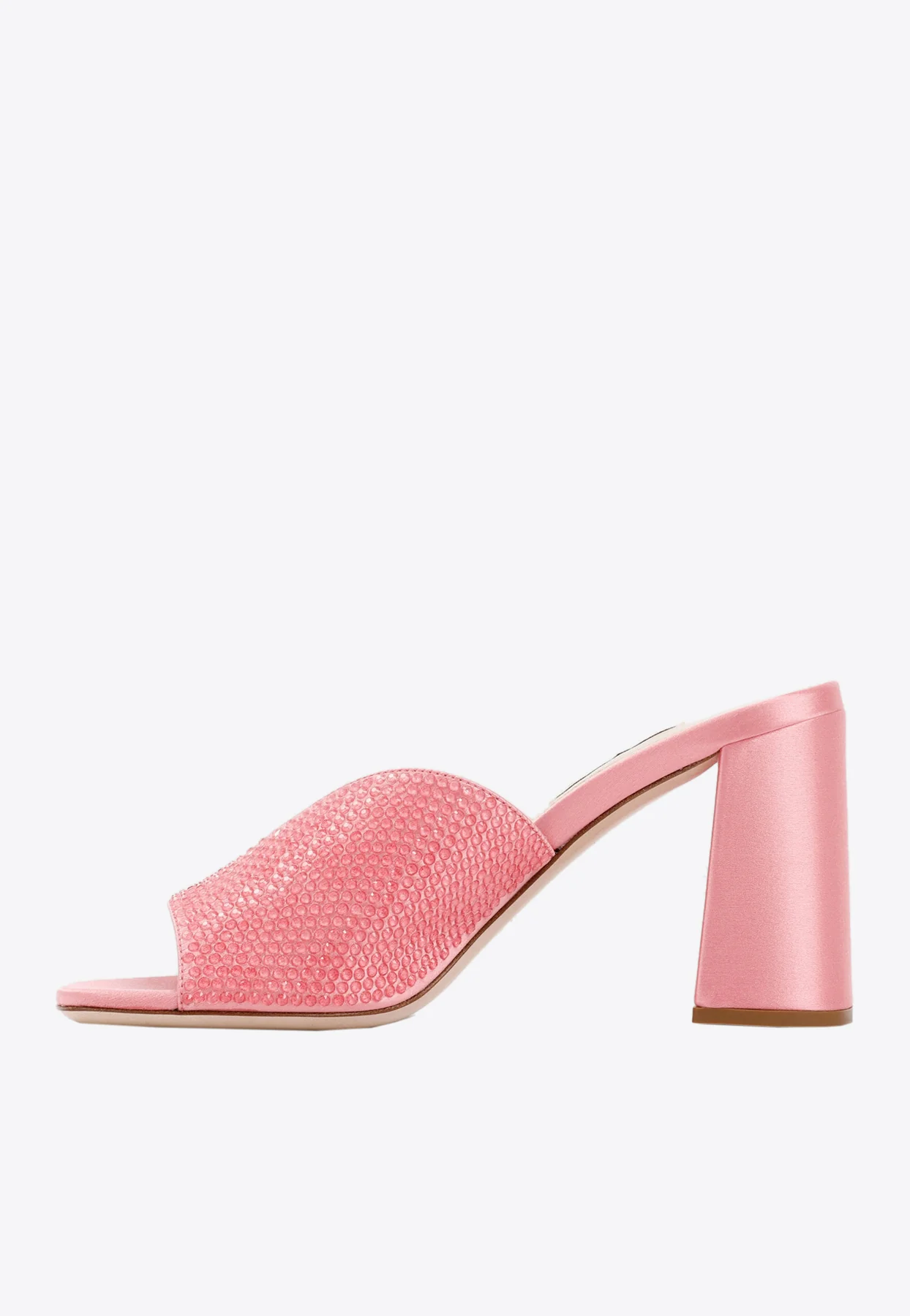 Miu Miu 85 Crystal-Embellished Satin Sandals