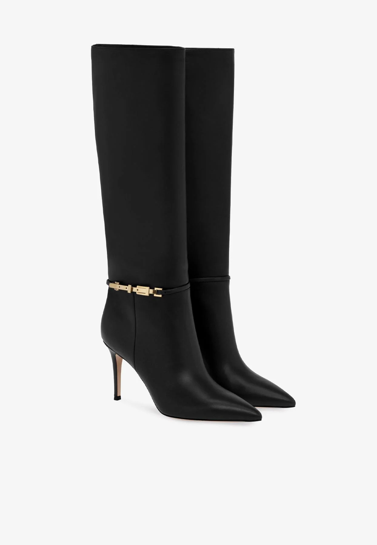 Gianvito Rossi Carrey 85 Calf Leather Knee-High Boots