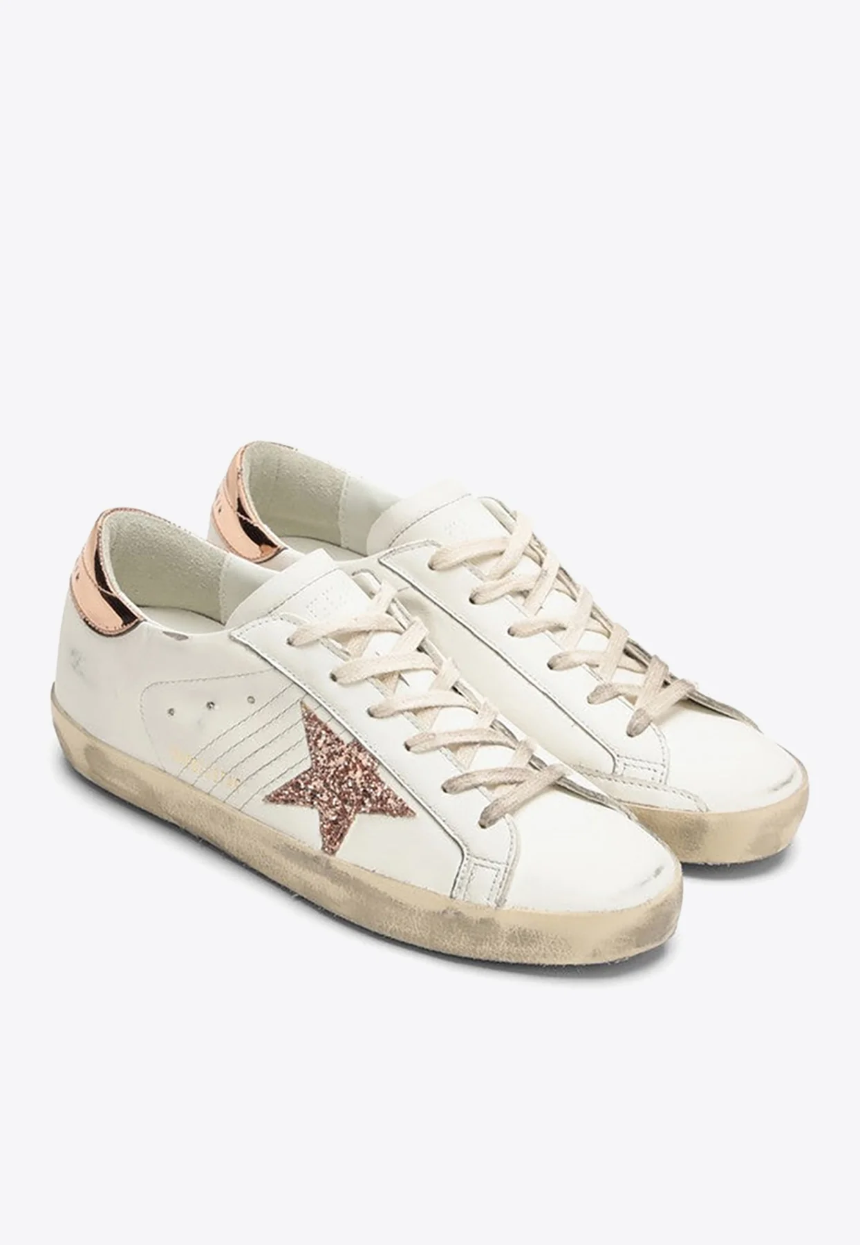 Golden Goose GGDB Super-Star Low-Top Sneakers with Glittered Star Women Men