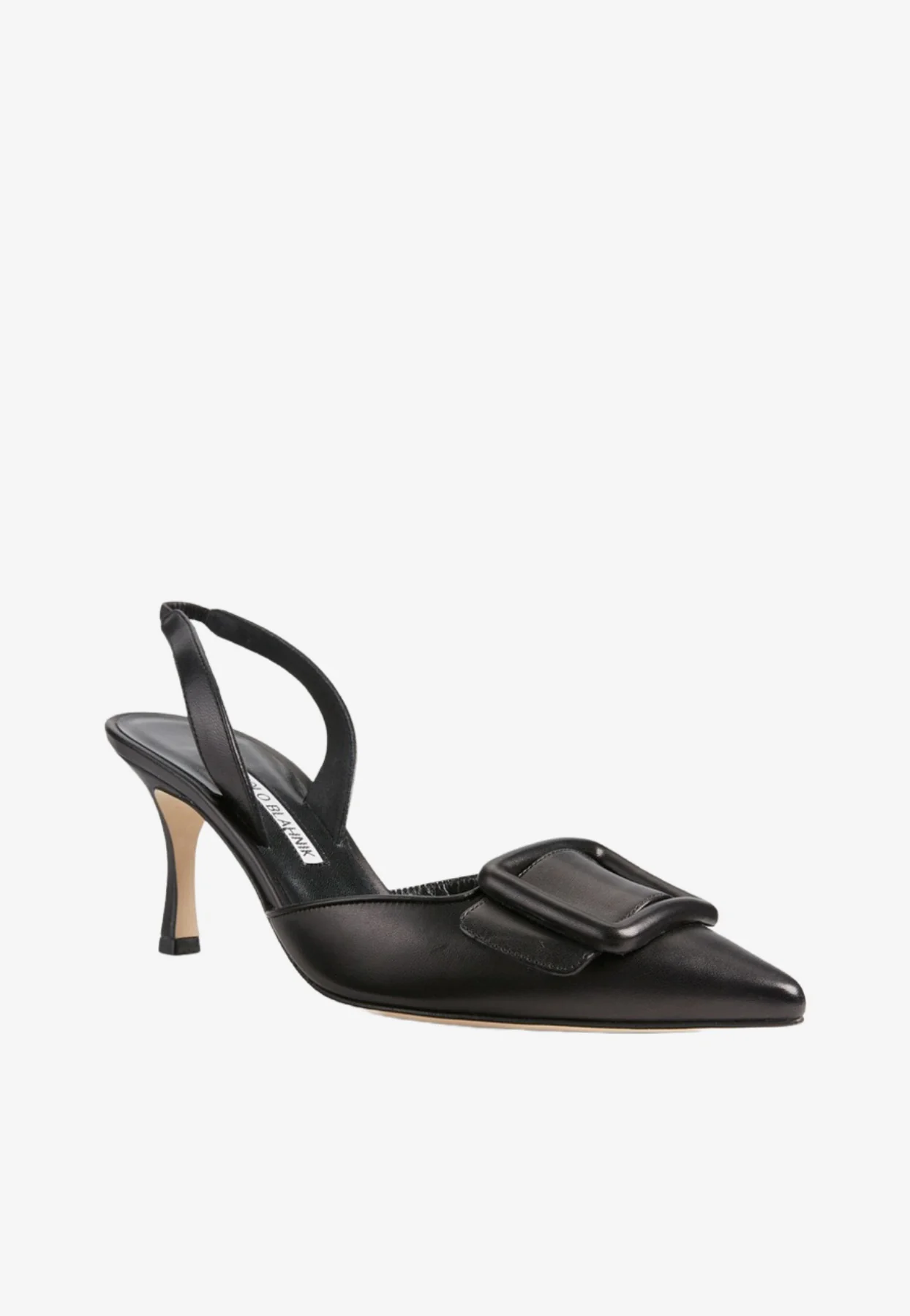 Manolo Blahnik Maysli 70 Nappa Leather Slingback Pumps