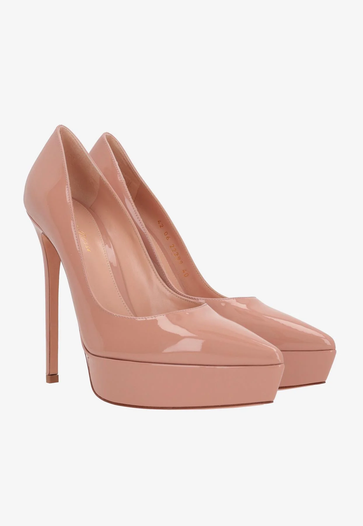 Gianvito Rossi 105 Patent Leather Platform Pumps