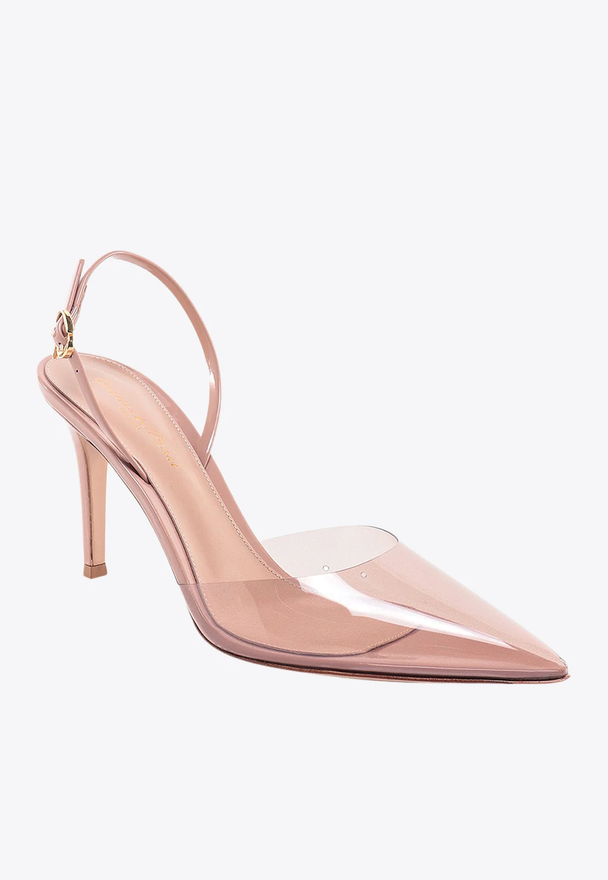 Gianvito Rossi Ribbon D'Orsay 85  Slingback PVC Pumps