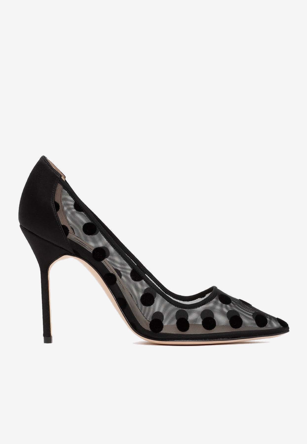 Manolo Blahnik Bbla Pick Tora 105 Mesh Pumps