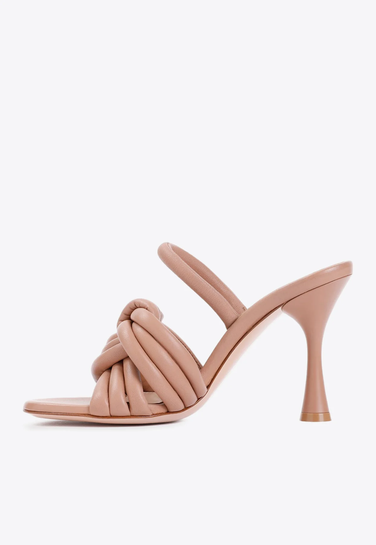 Gianvito Rossi Ottavia 95 Knotted Leather Slingback Sandals