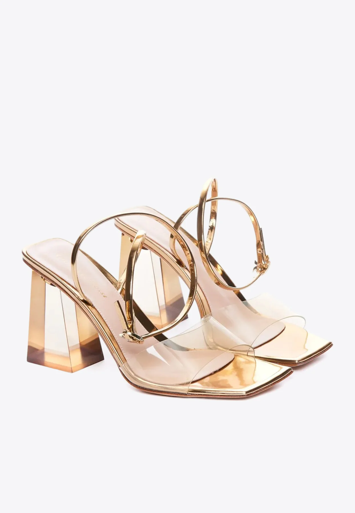 Gianvito Rossi Cosmic 85 Metallic-Leather Sandals