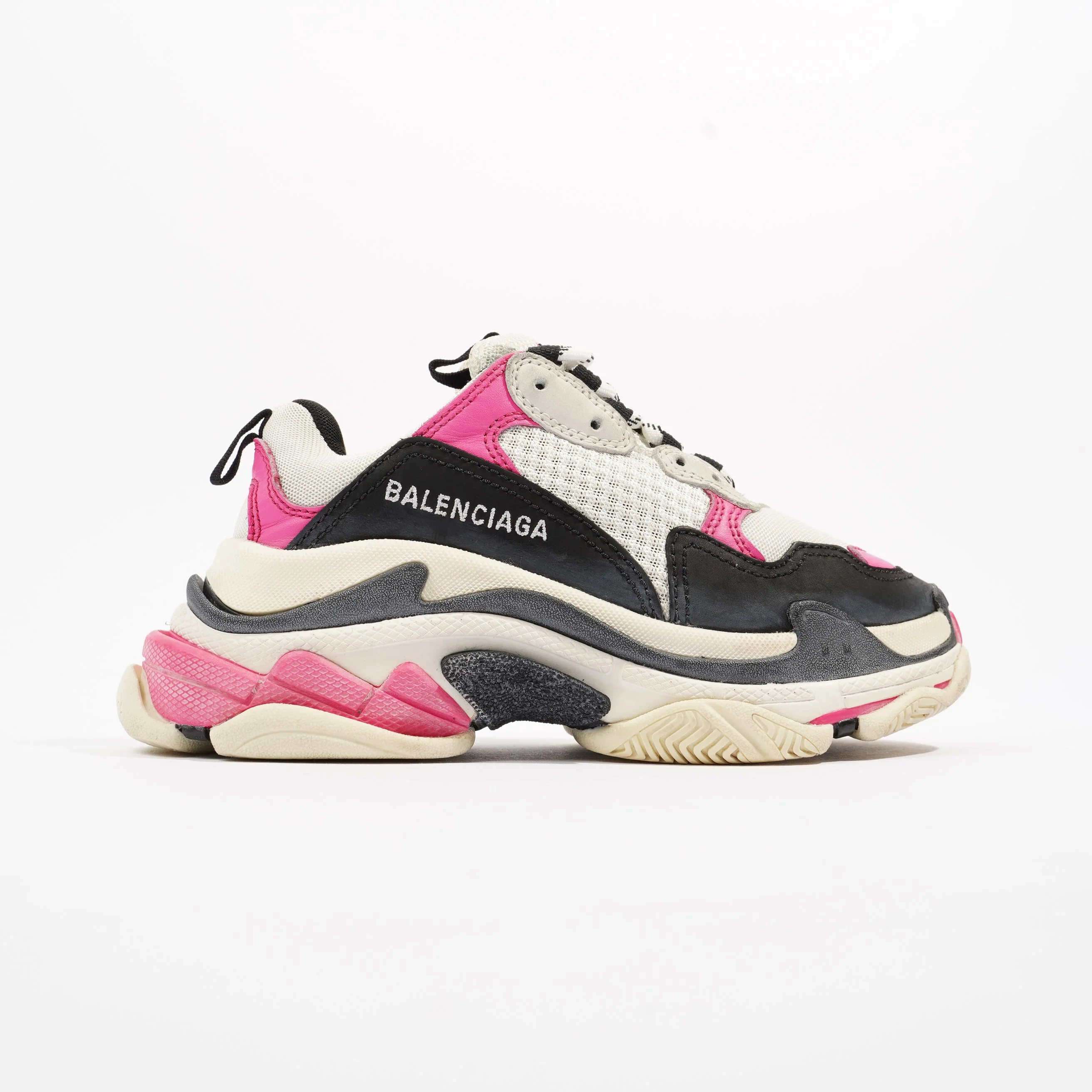 Balenciaga Triple S White / Black / Pink Mesh EU 35 UK 2