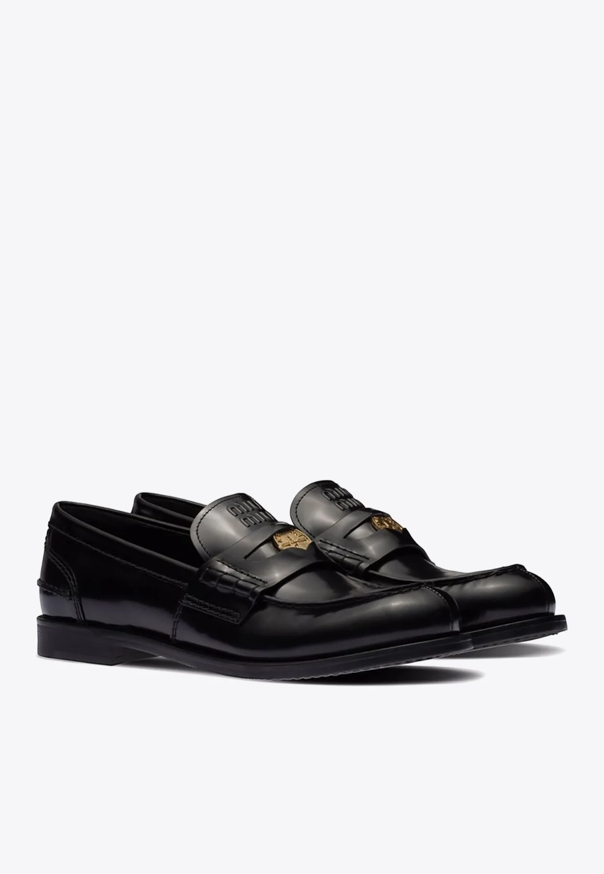 Miu Miu Leather Penny Loafers