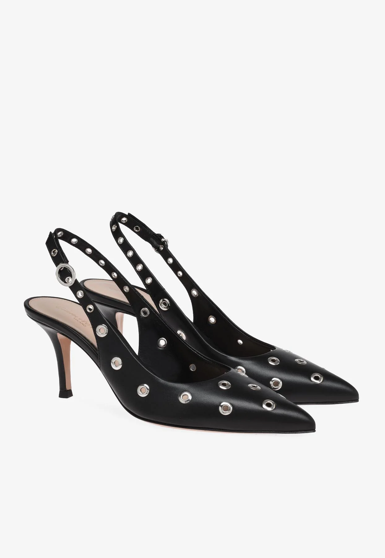 Gianvito Rossi Lydia 70 Nappa Leather Slingback Pumps