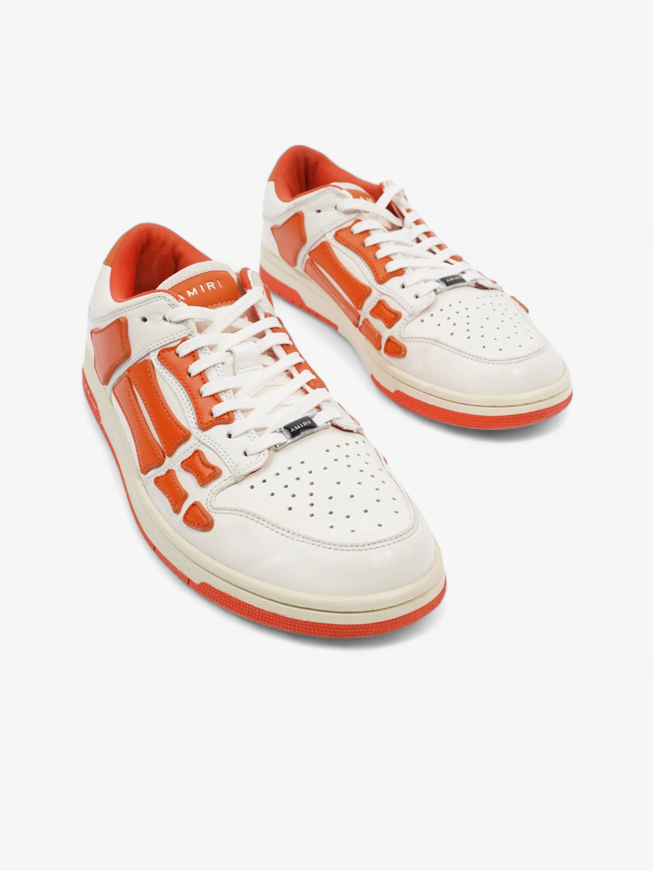Amiri Skel Top White / Orange Leather EU 44 UK 10