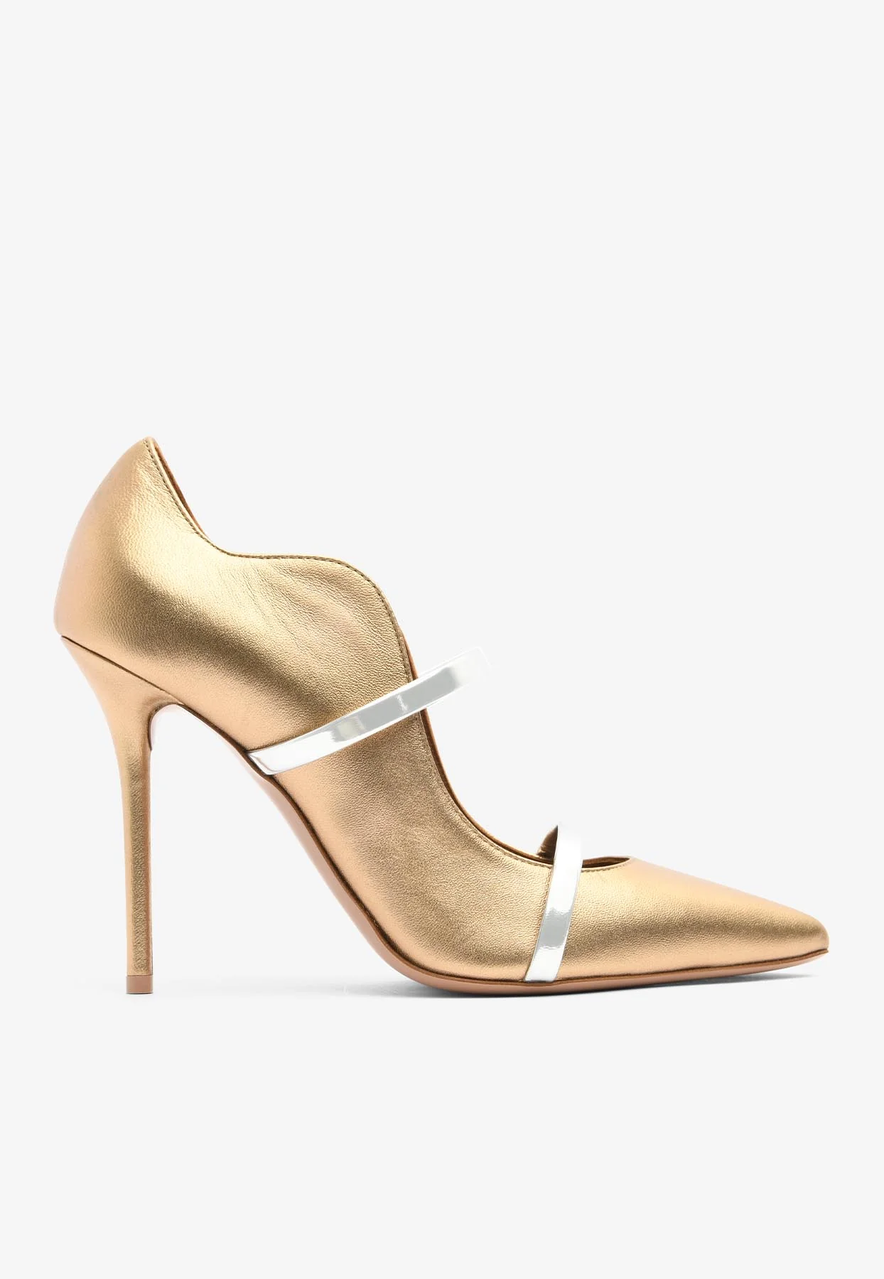 Malone Souliers Maureen 100 Metallic Leather Pumps