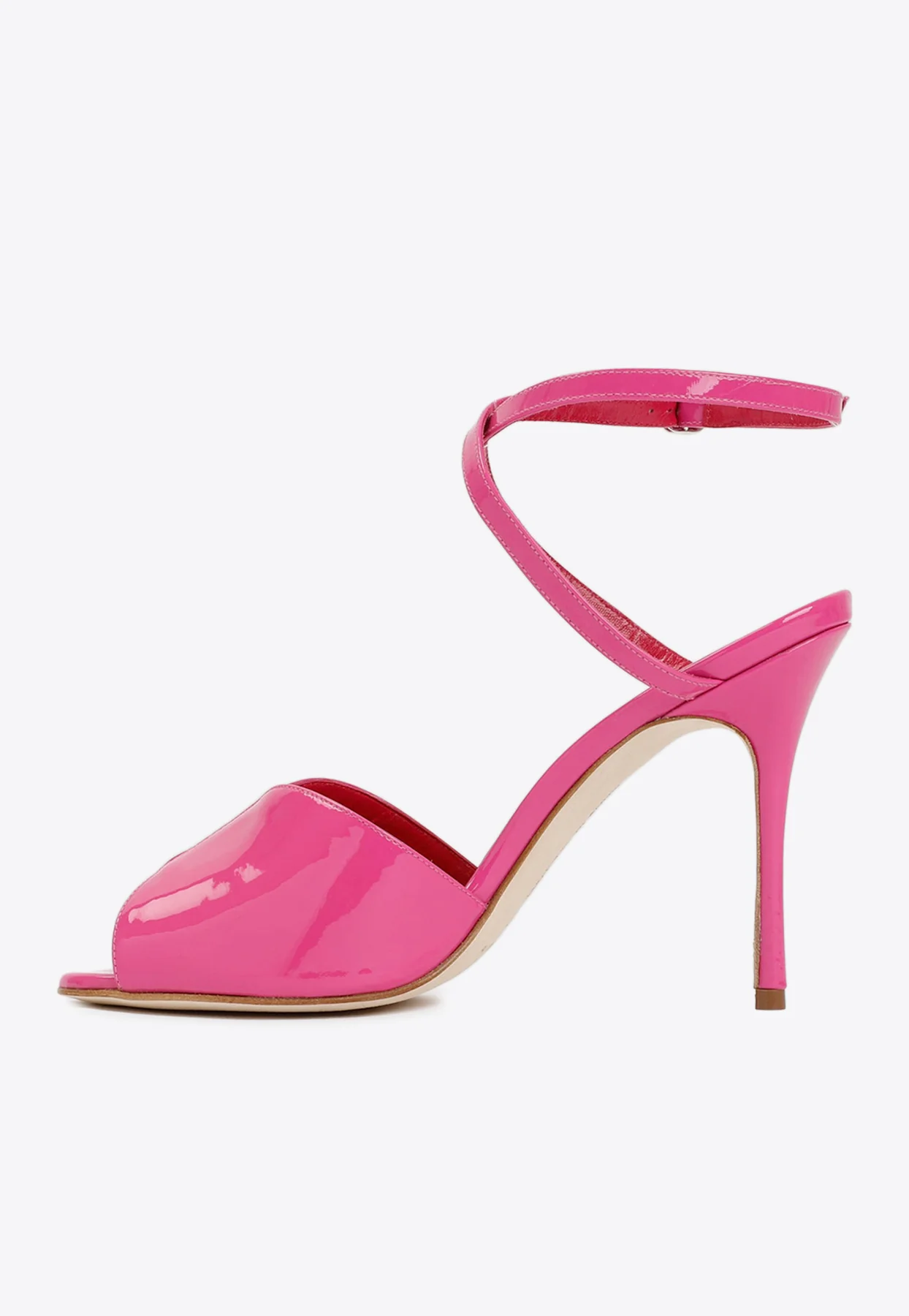 Manolo Blahnik Hourani 105 Patent Leather Sandals