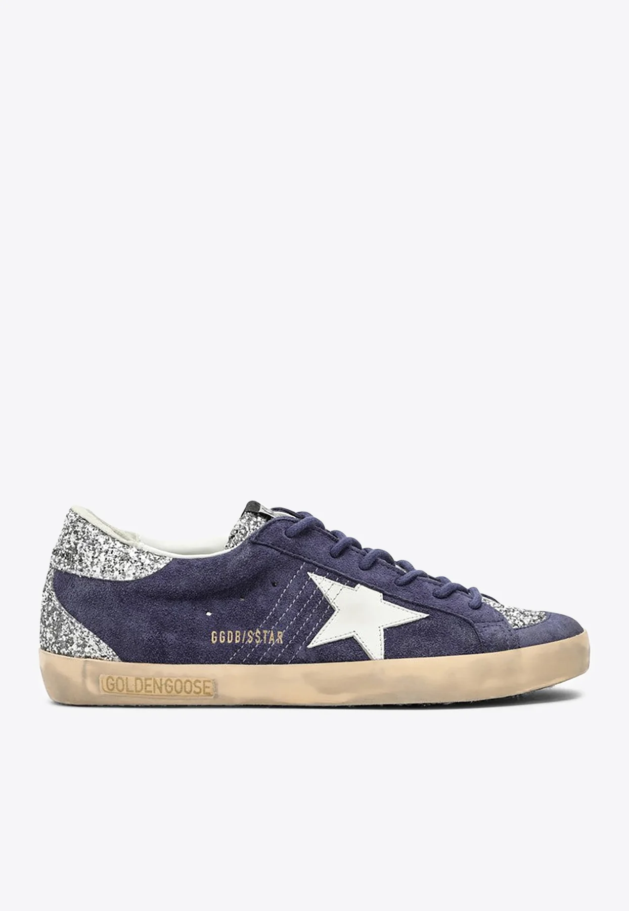Golden Goose GGDB Super-Star Suede Sneakers with Glittered Heel Women Men