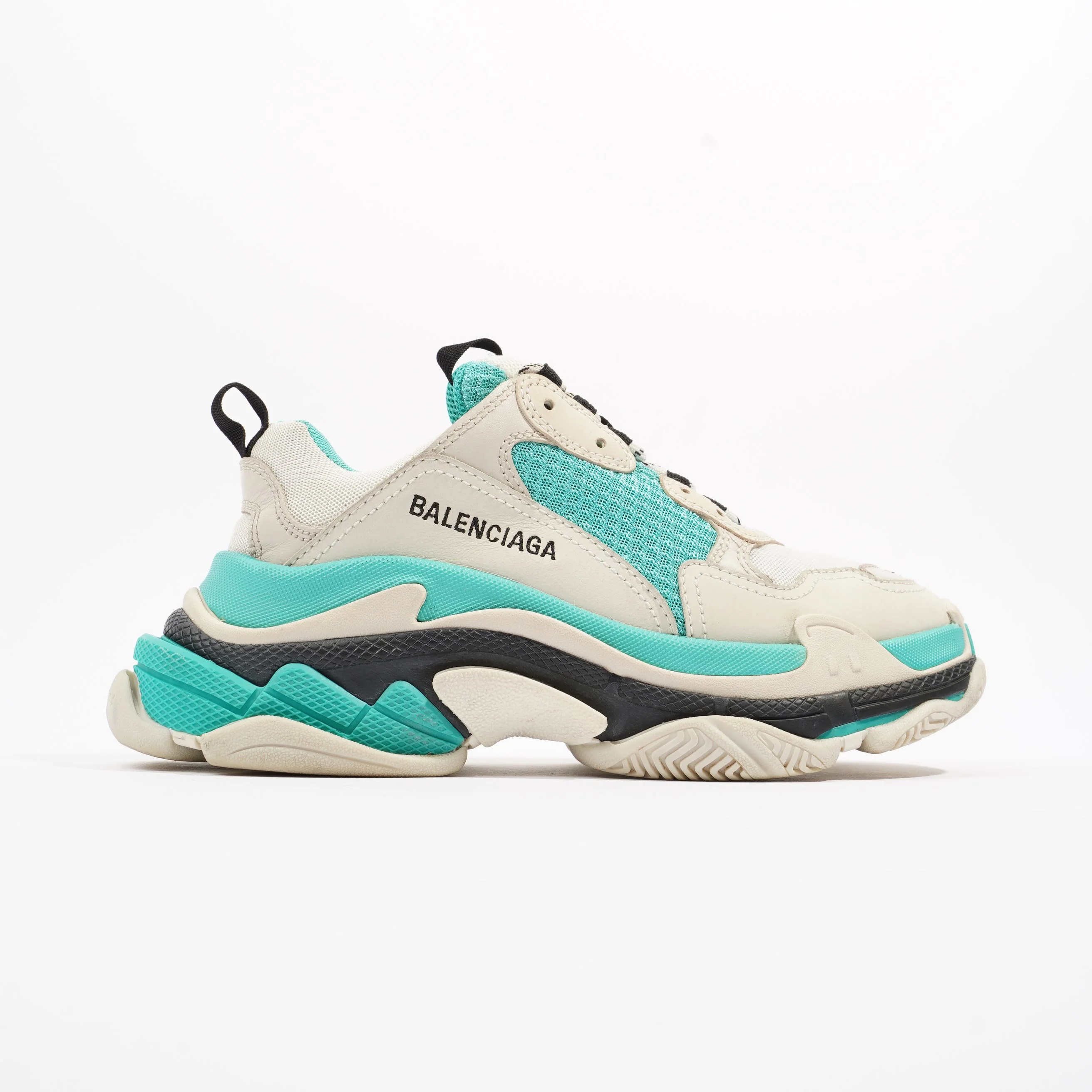Balenciaga Triple S White / Teal Mesh EU 39 UK 6