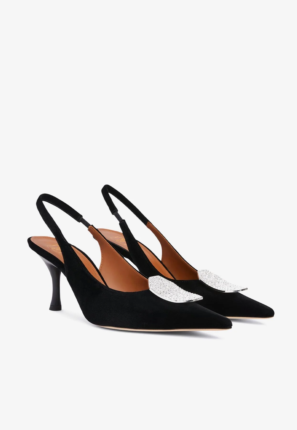 Malone Souliers Vilma 70 Velvet Slingback Pumps