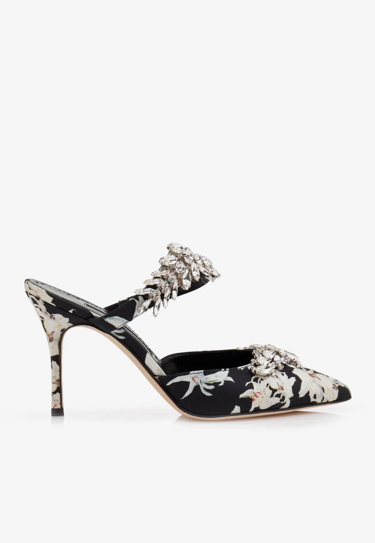 Manolo Blahnik Lurum 90 Silk Mules