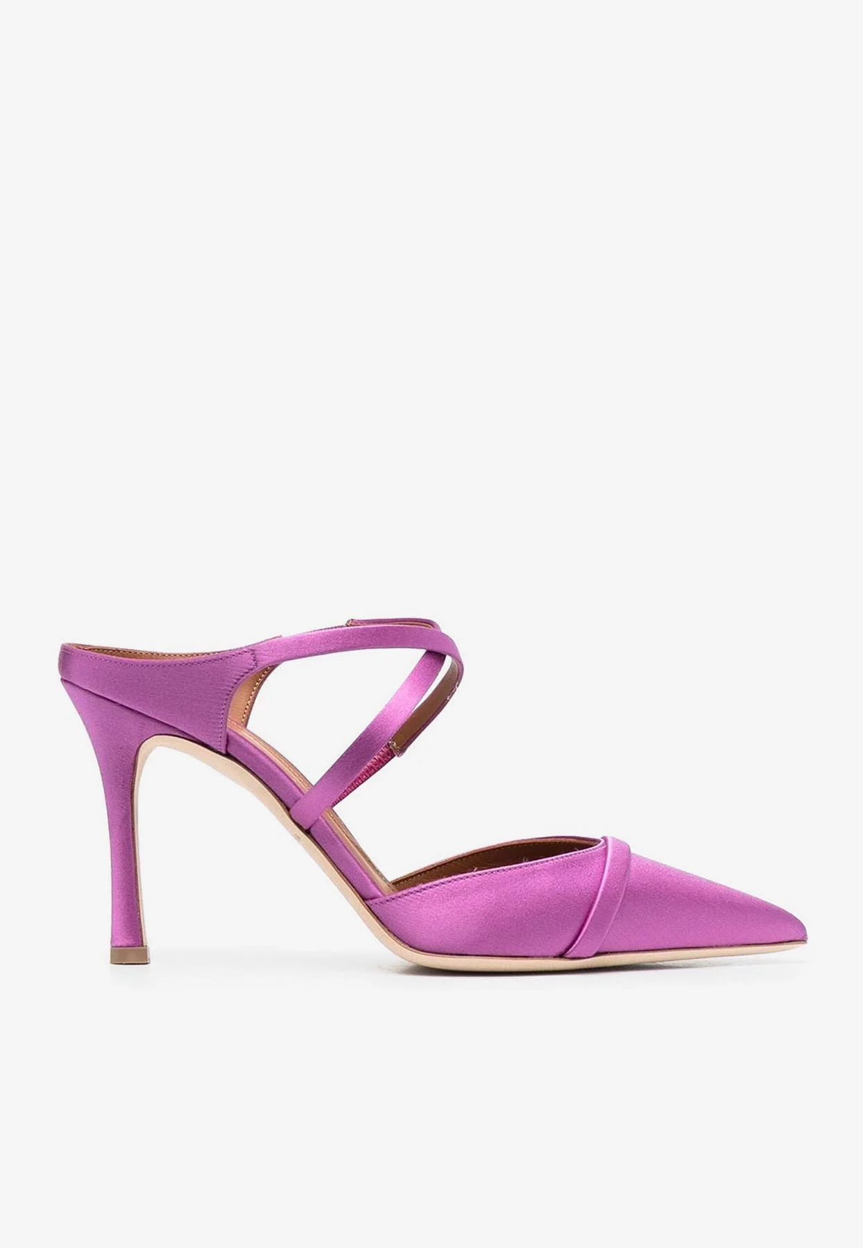 Malone Souliers Yoana 90 Pointed Satin Mules