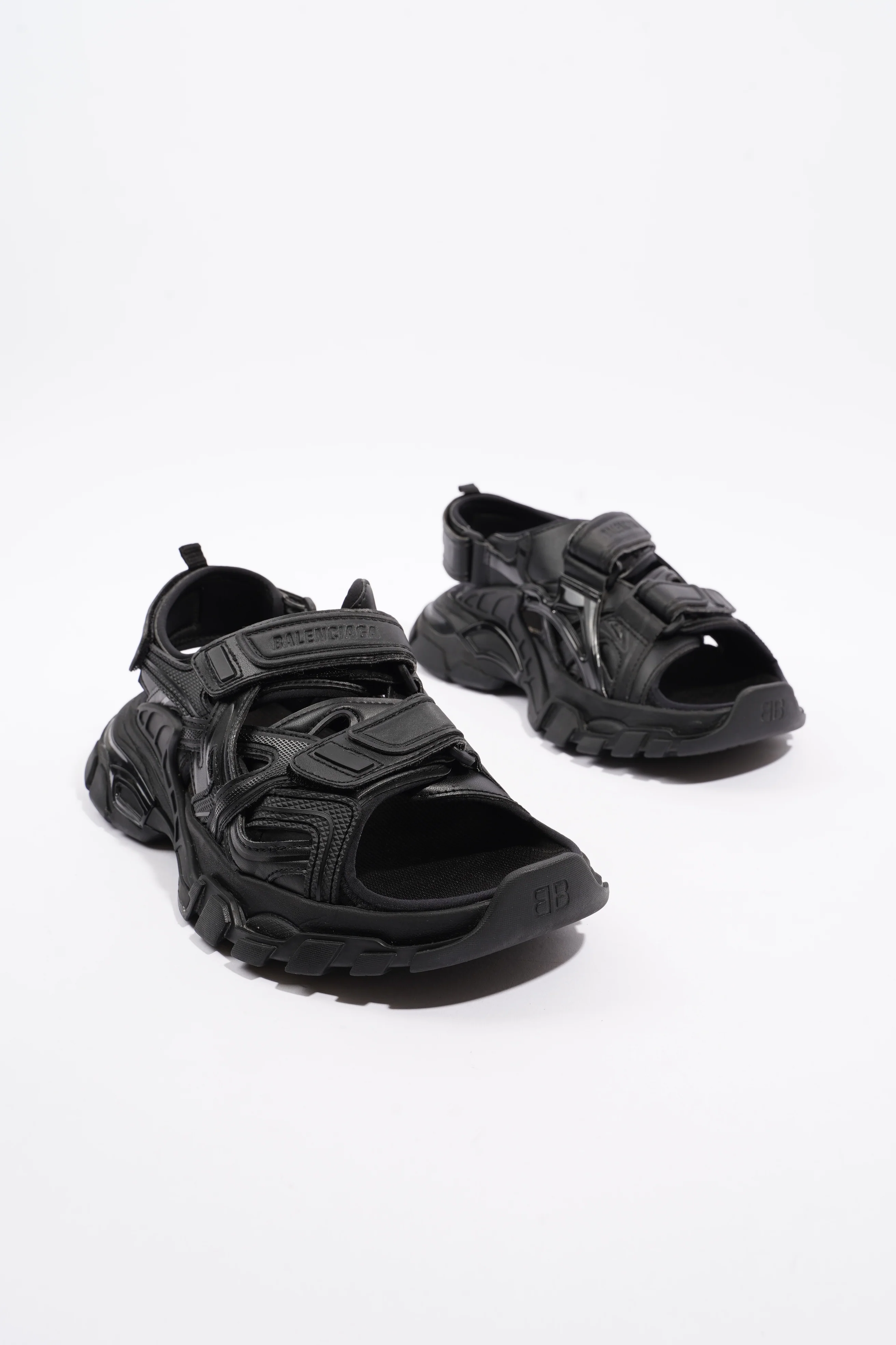 Balenciaga Track Sandal Black Leather EU 38 UK 5
