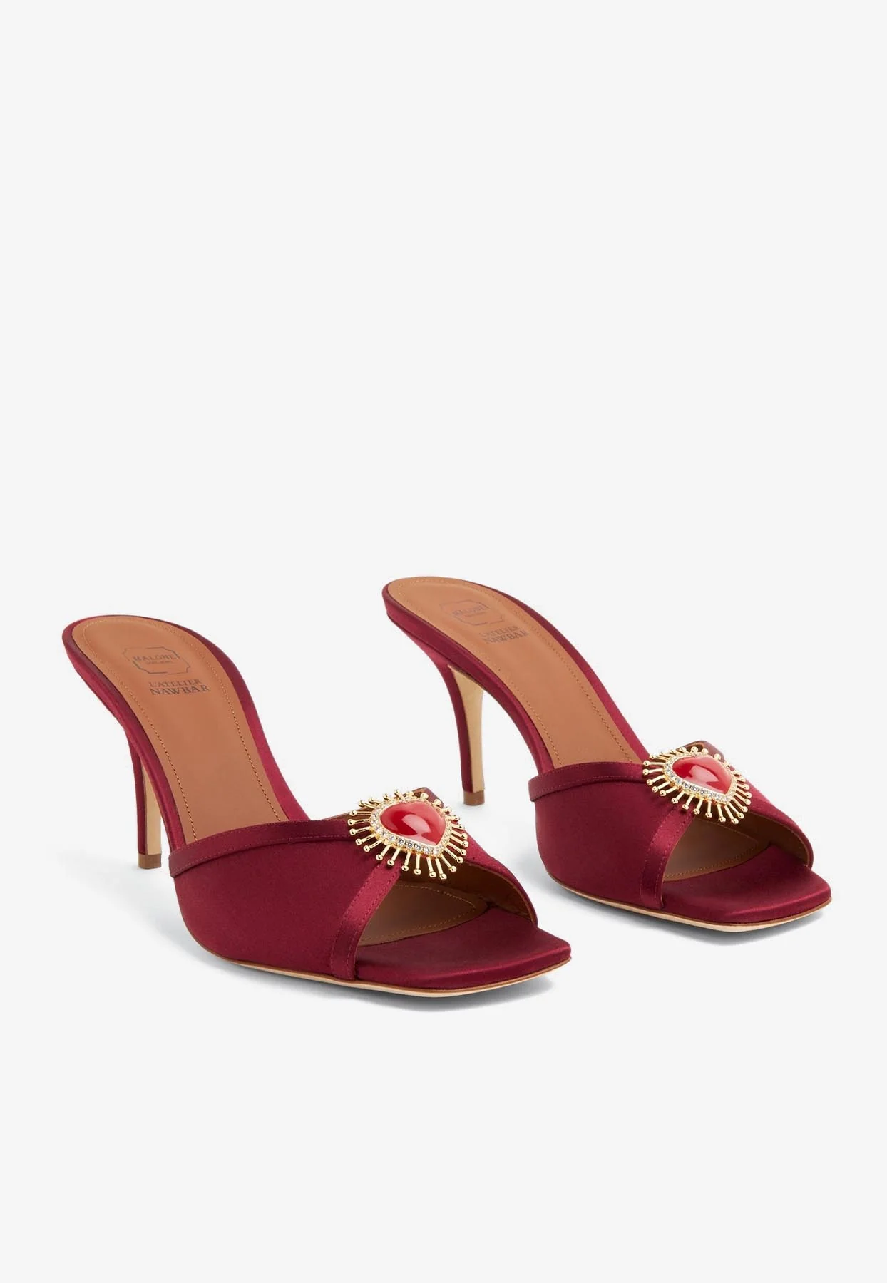 Malone Souliers X L'Atelier Nawbar Perla 70 Satin Mules