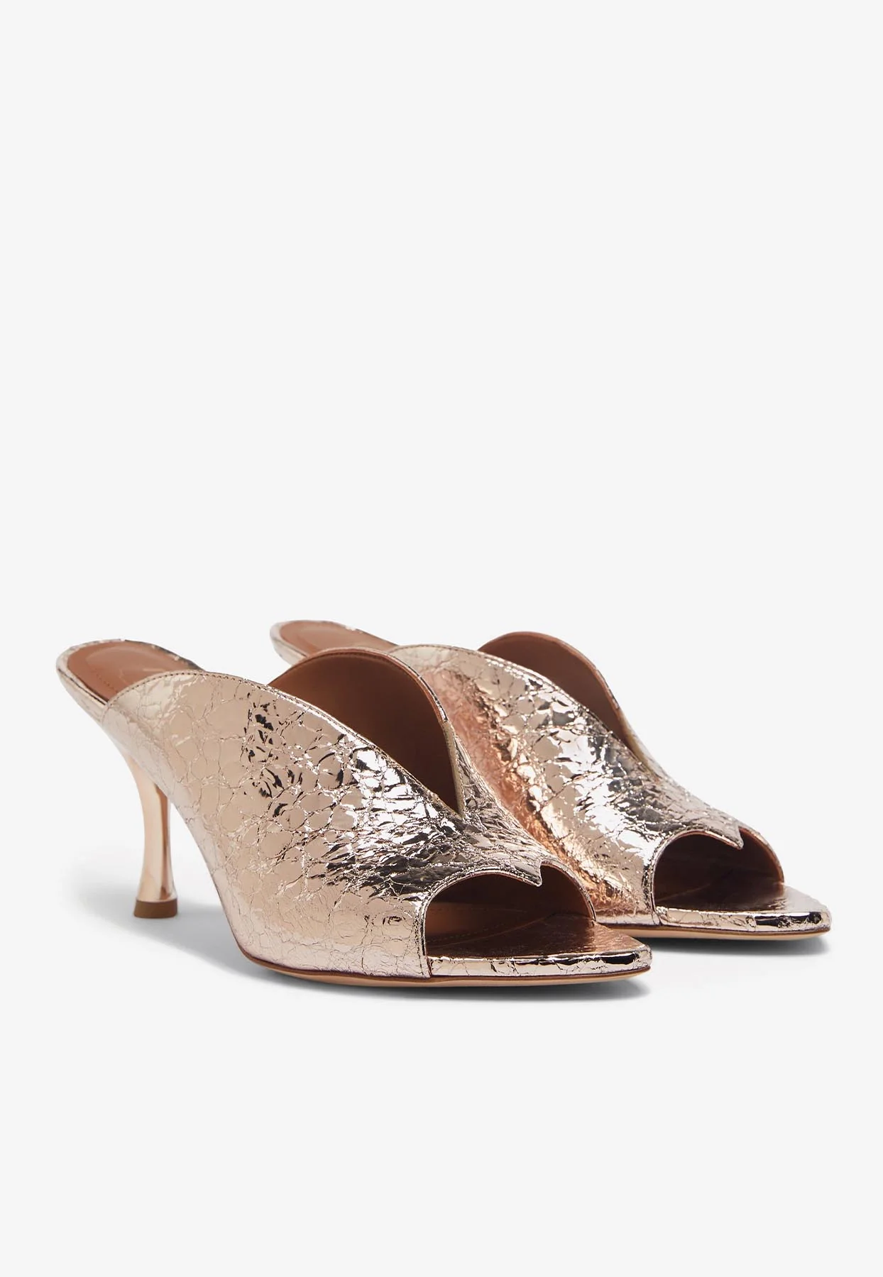 Malone Souliers Henri 70 Metallic Leather Mules