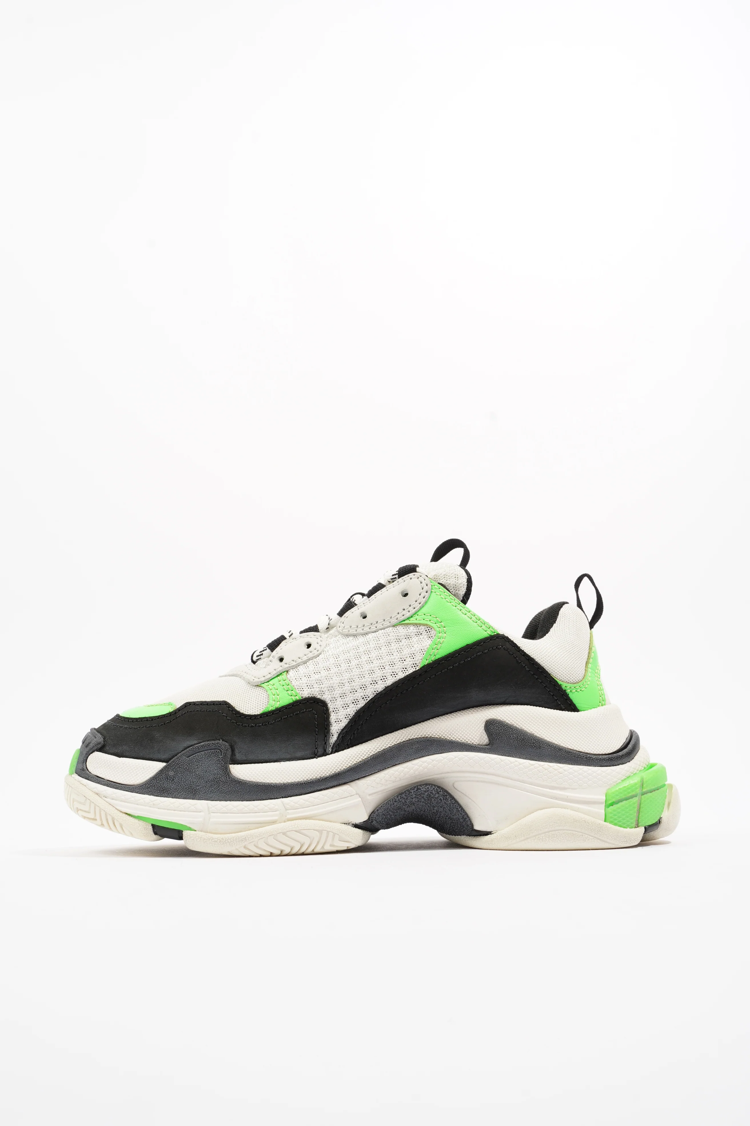 Balenciaga Triple S White / Black / Green Mesh EU 37 UK 4