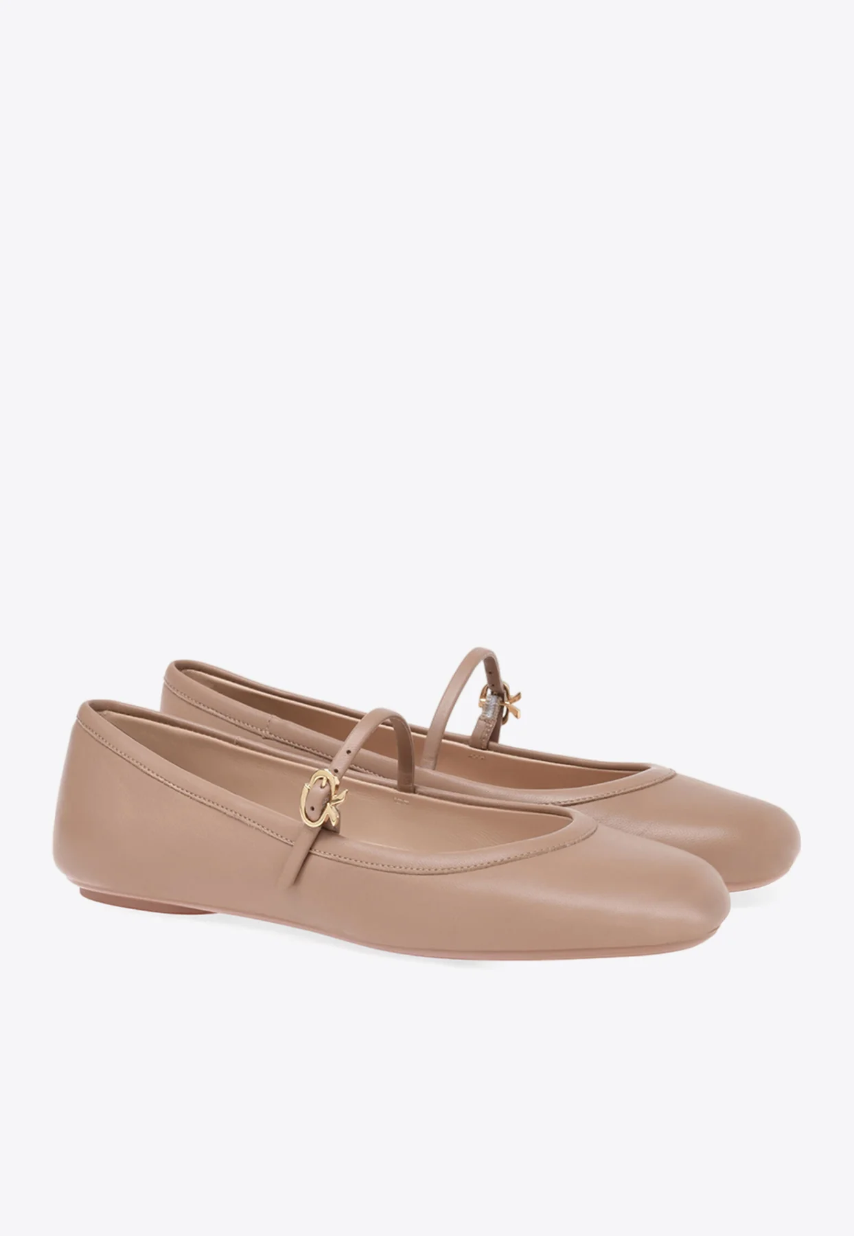 Gianvito Rossi Carla Leather Ballerina Shoes
