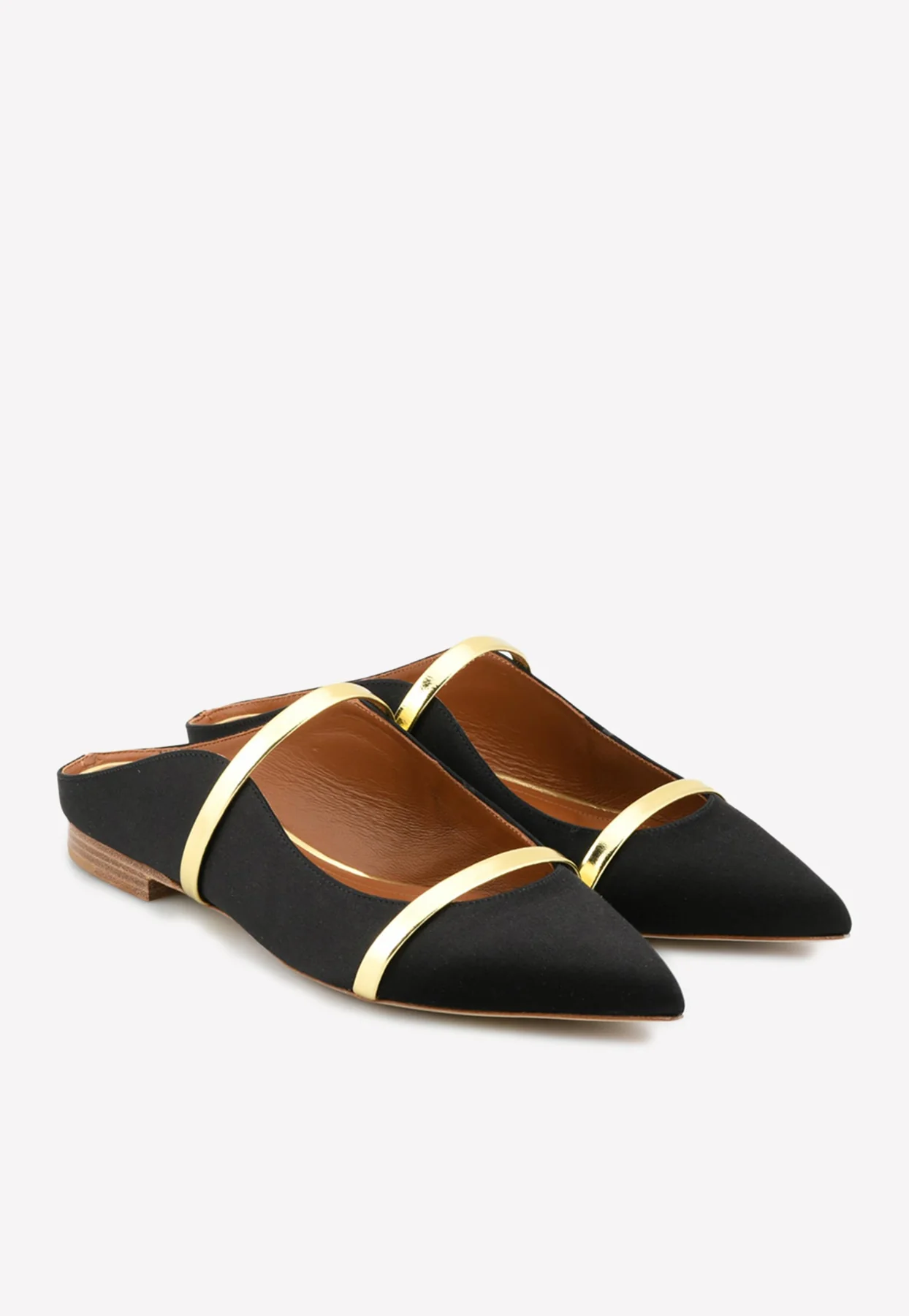 Malone Souliers Maureen Flat Satin Mules