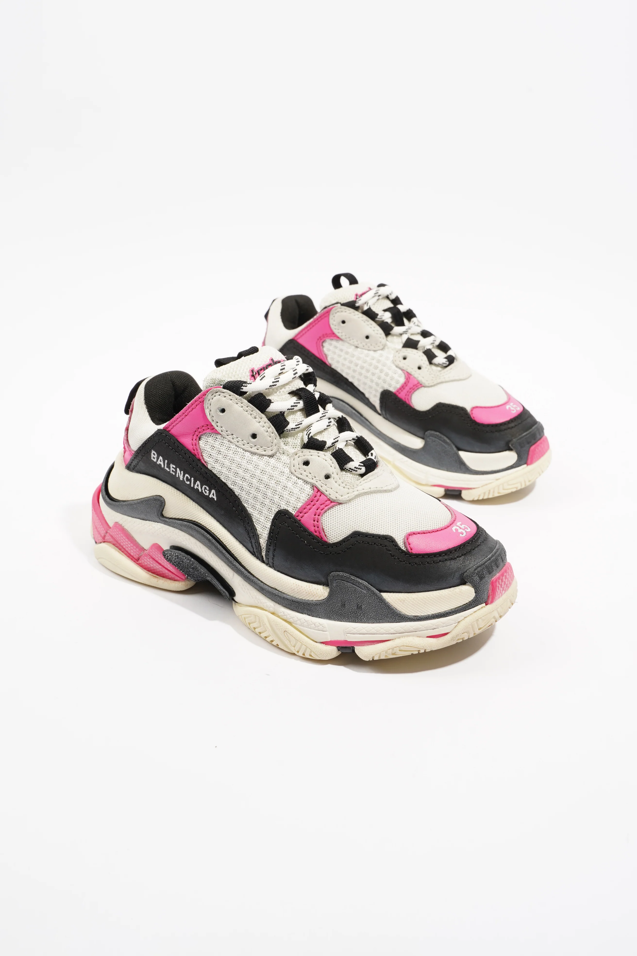 Balenciaga Triple S White / Black / Pink Mesh EU 35 UK 2
