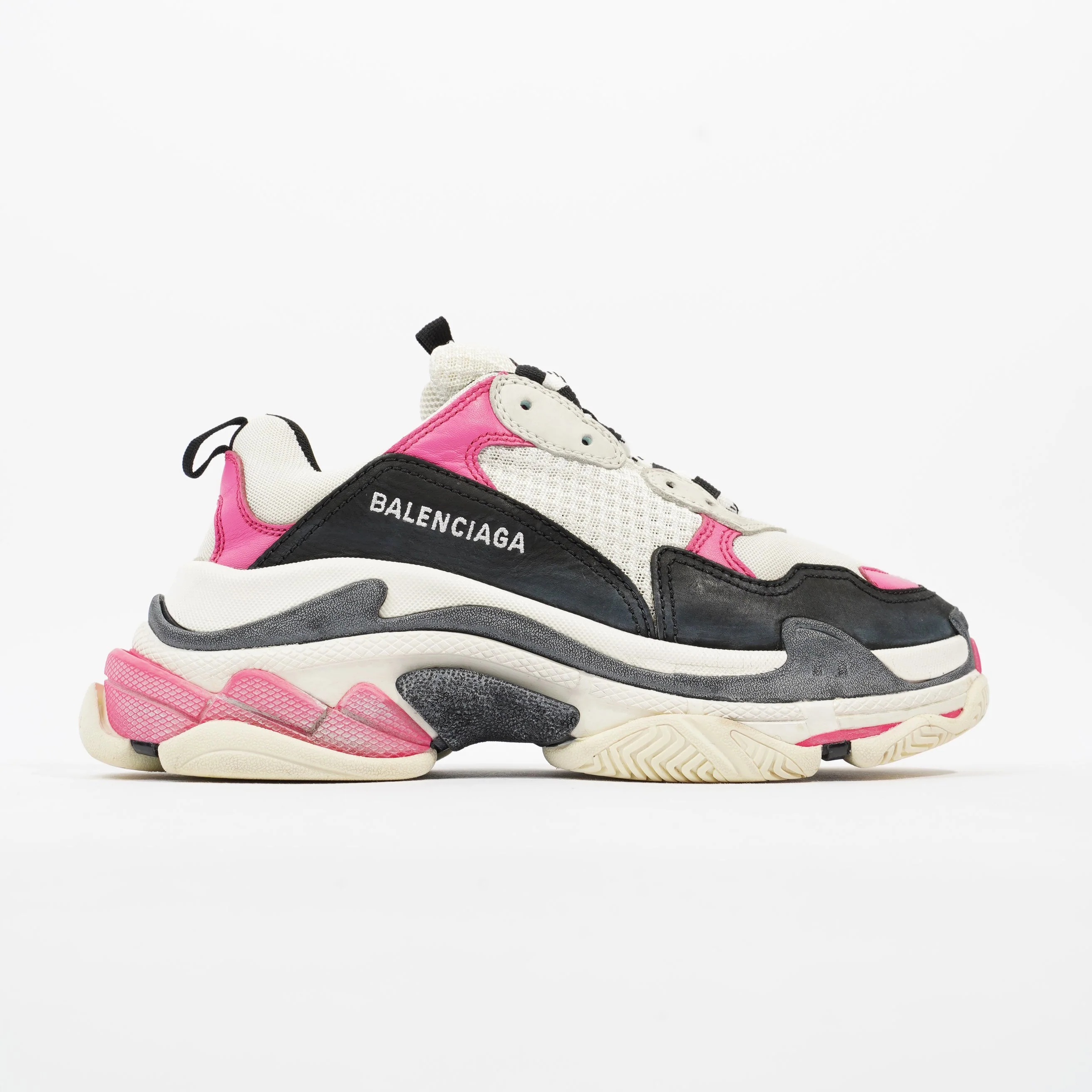 Balenciaga Triple S White / Black / Pink Mesh EU 39 UK 6
