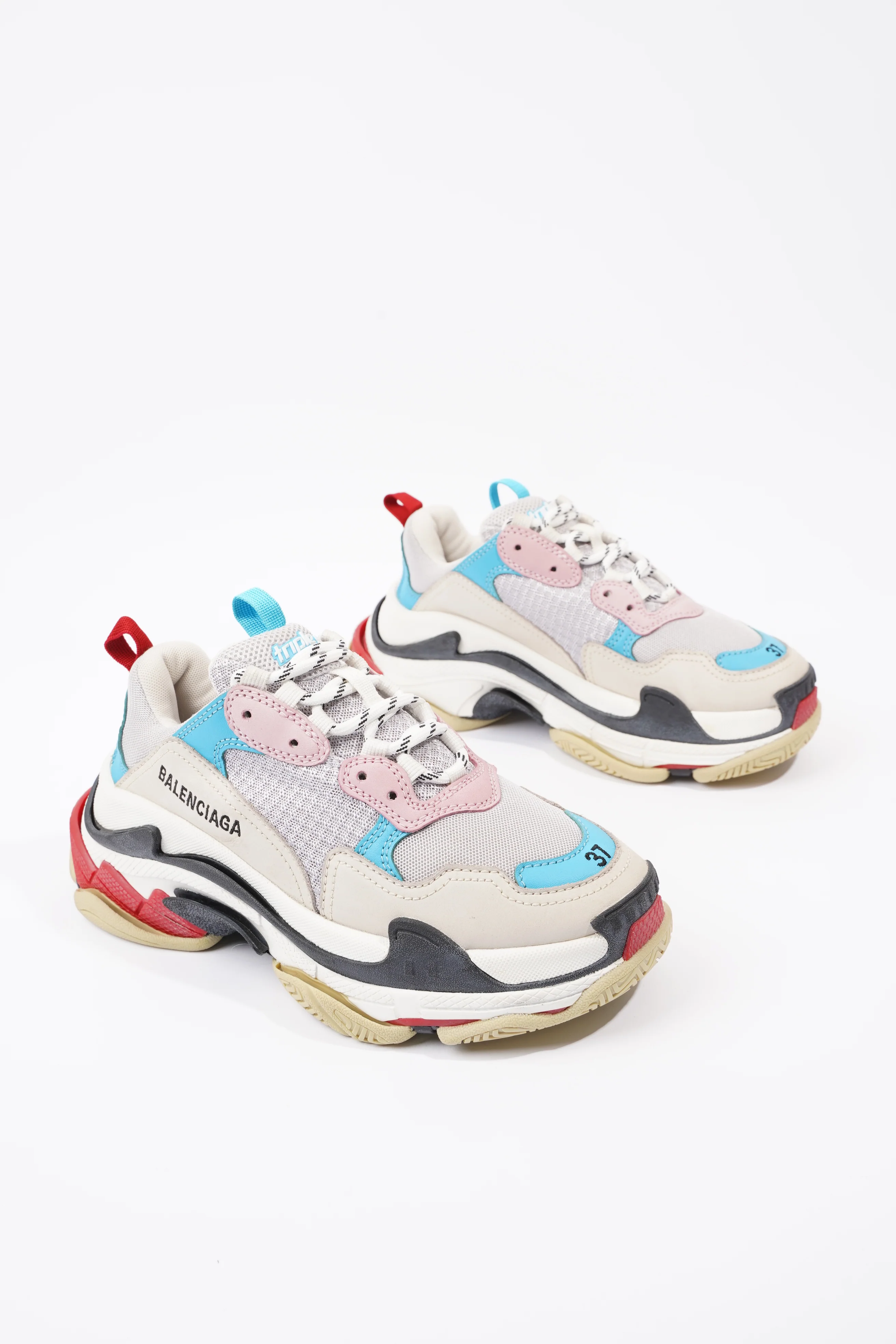 Balenciaga Triple S White / Pink / Blue Mesh EU 37 UK 4