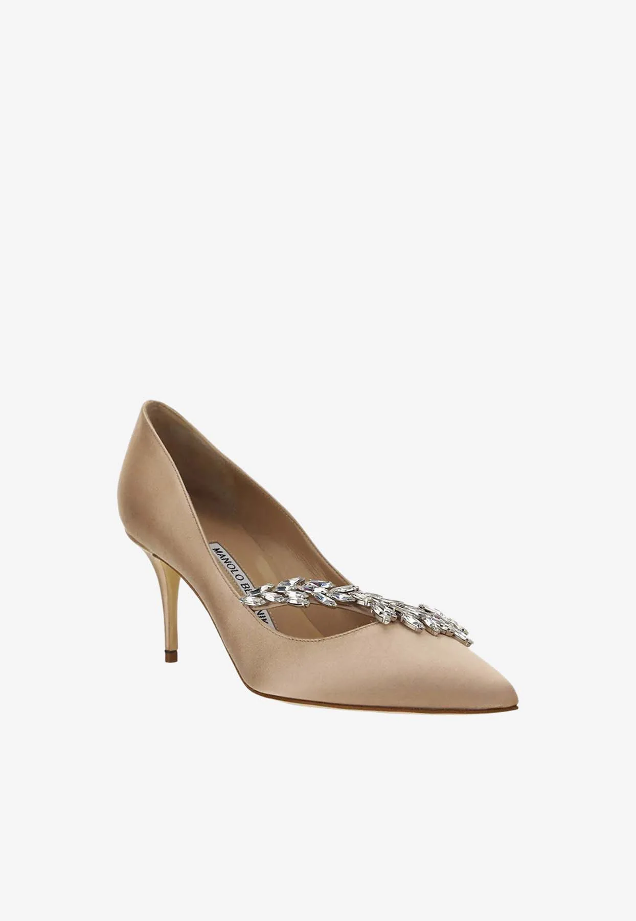 Manolo Blahnik Nadira 70 Crystal-Embellished Satin Pumps