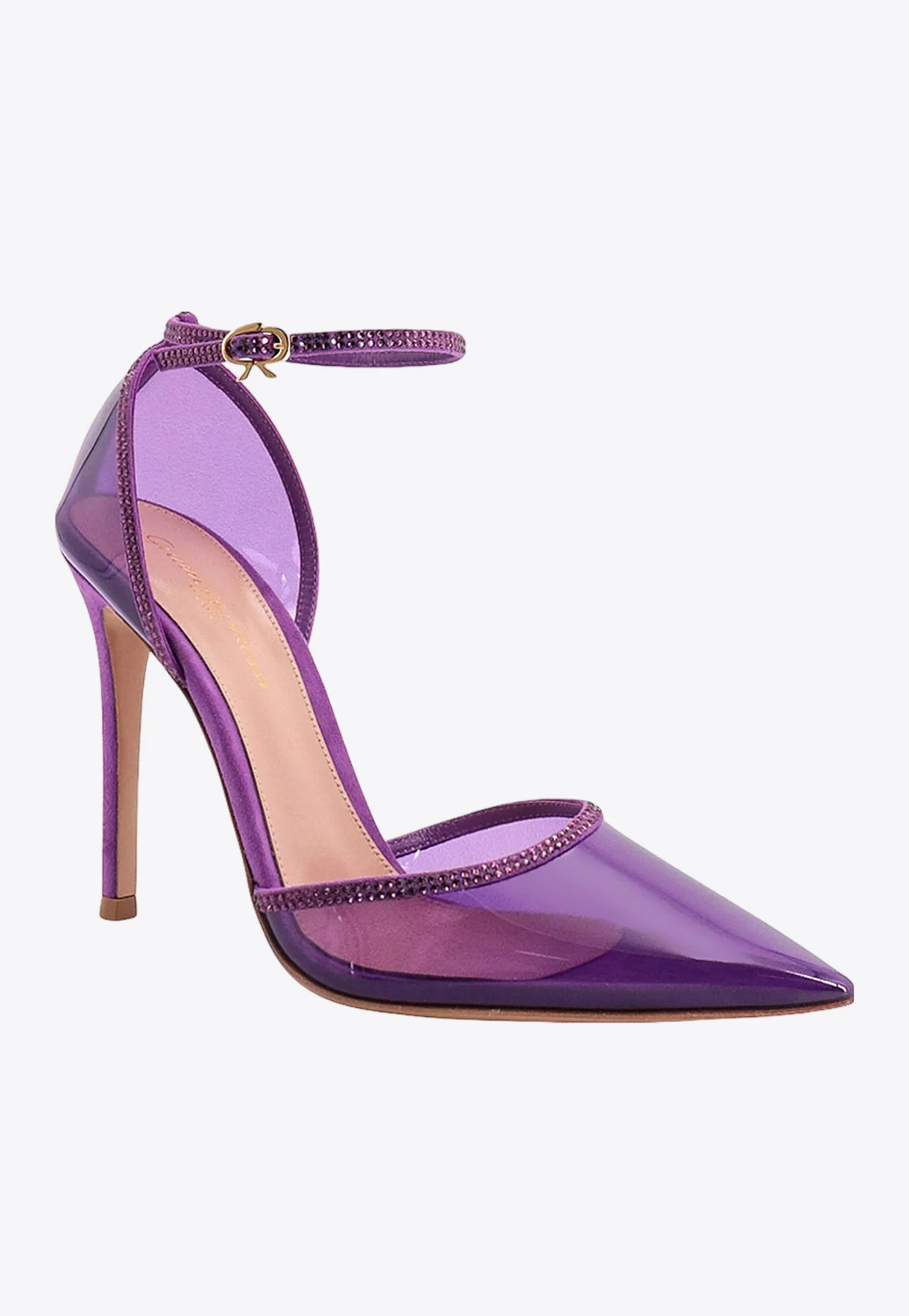 Gianvito Rossi Sabin 105 Crystal Embellished PVC Pumps