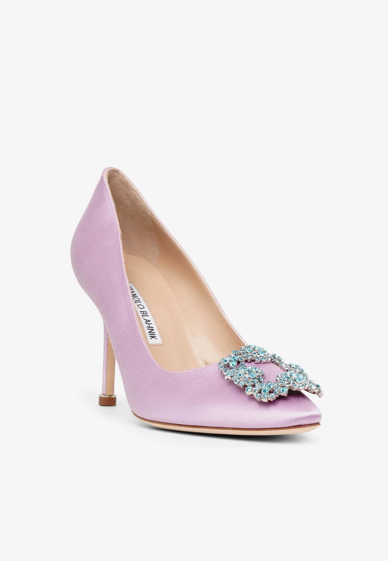 Manolo Blahnik Hangisi 90 Crystal-Embellished Pumps
